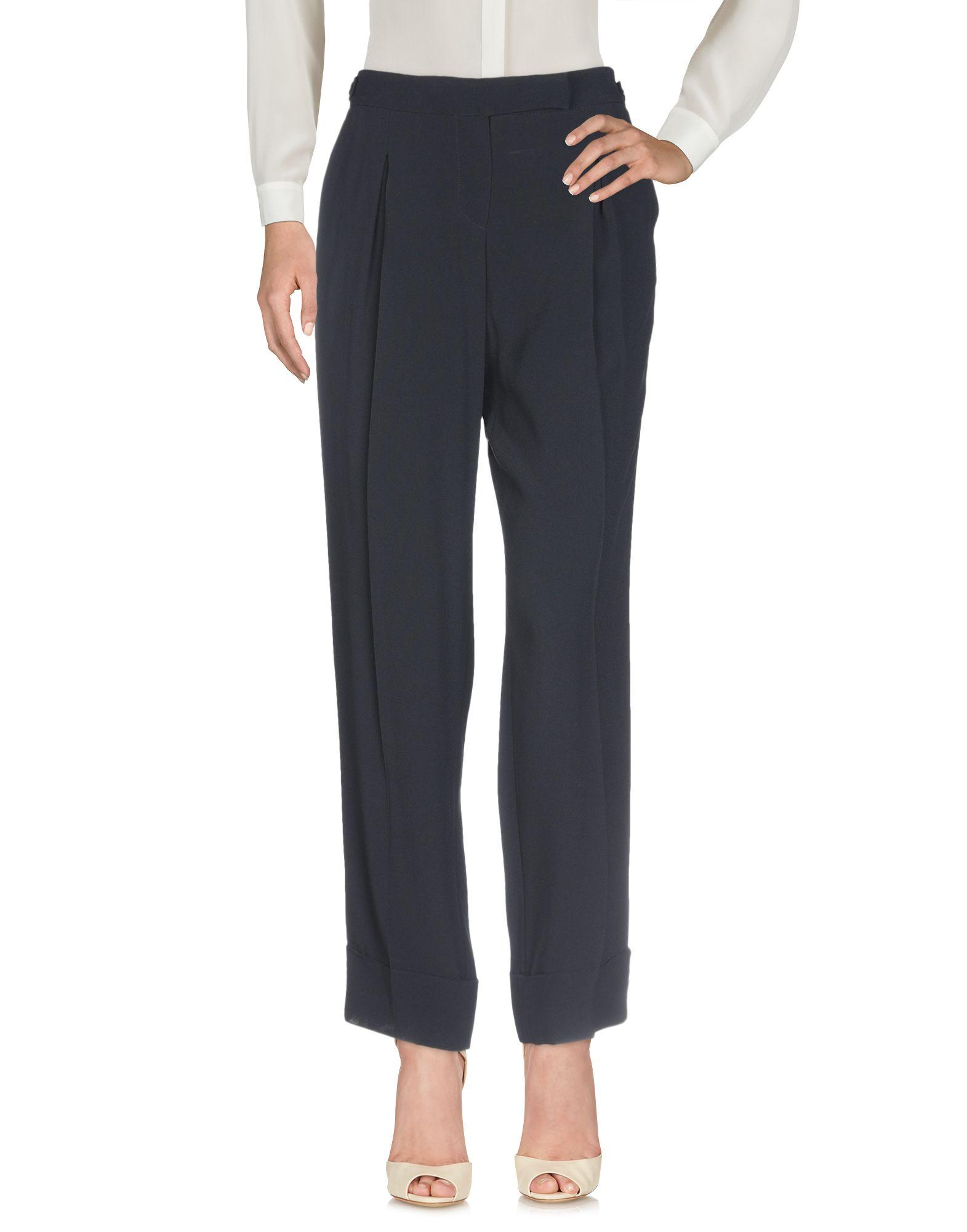 Emporio Armani Satin Casual Pants In Black Lyst