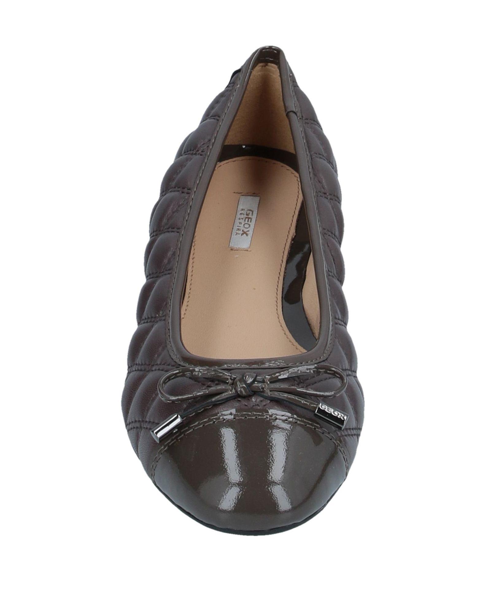 Geox Leather Ballet Flats in Cocoa (Brown) Lyst