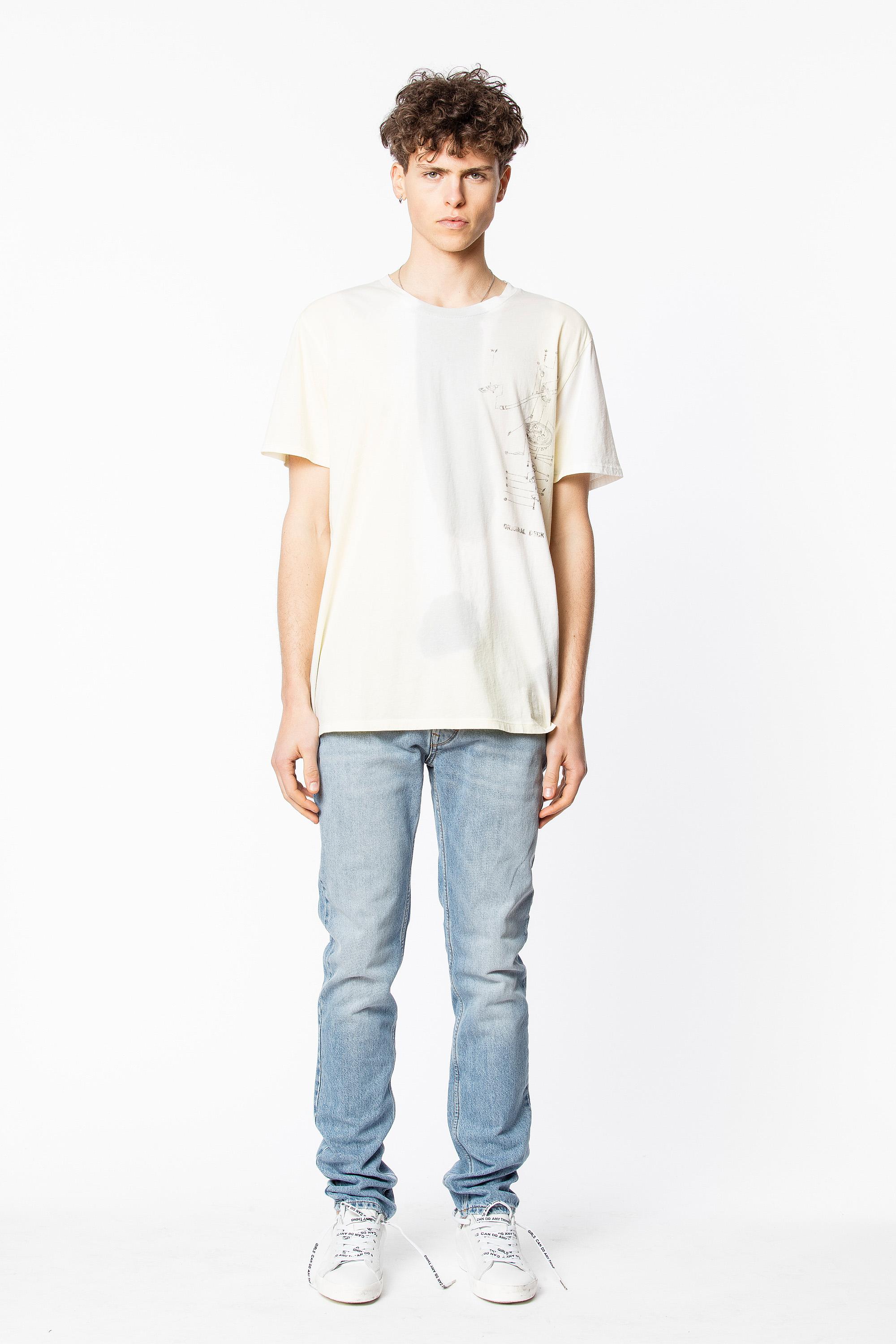 Zadig & Voltaire Ted Vinyl Arm T-shirt in White for Men - Lyst