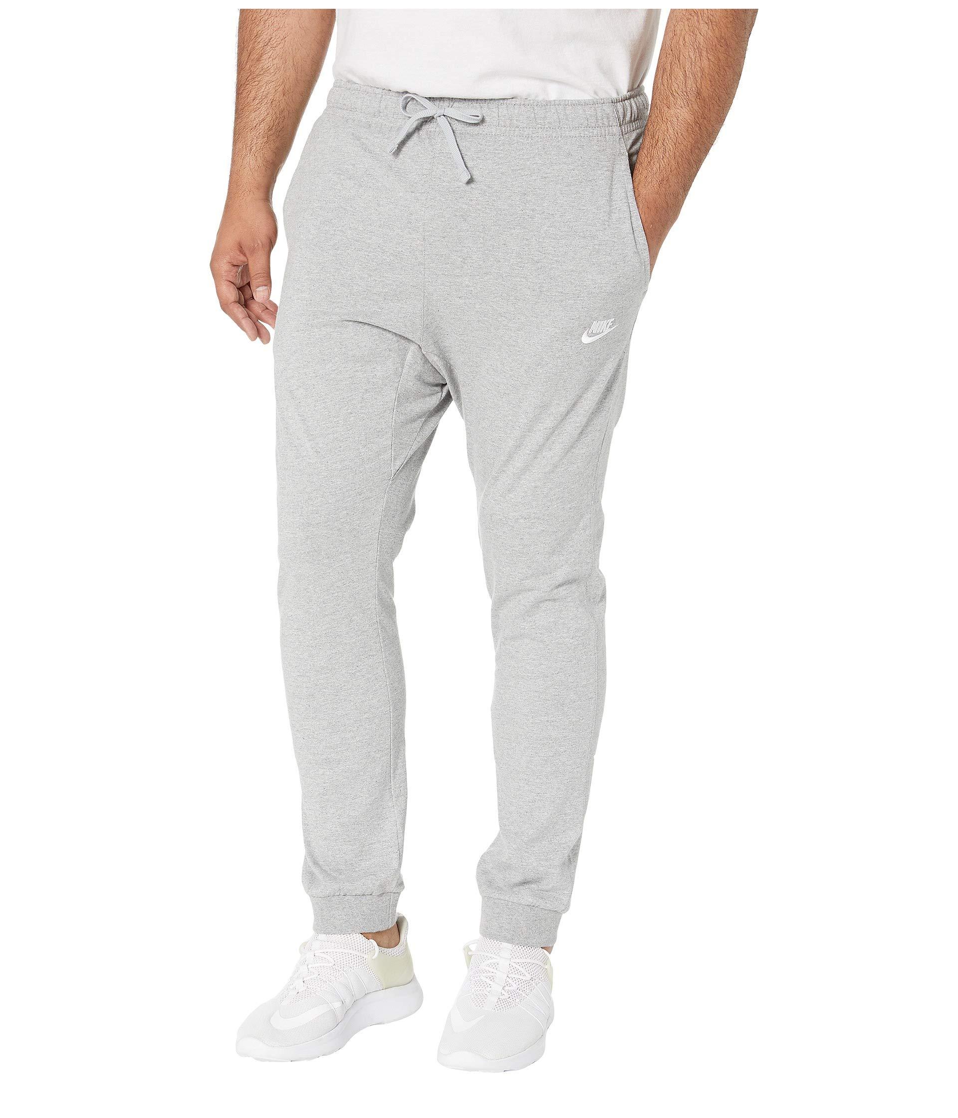 Nike Big Tall Nsw Club Jersey Jogger (obsidian/white) Men's Casual ...