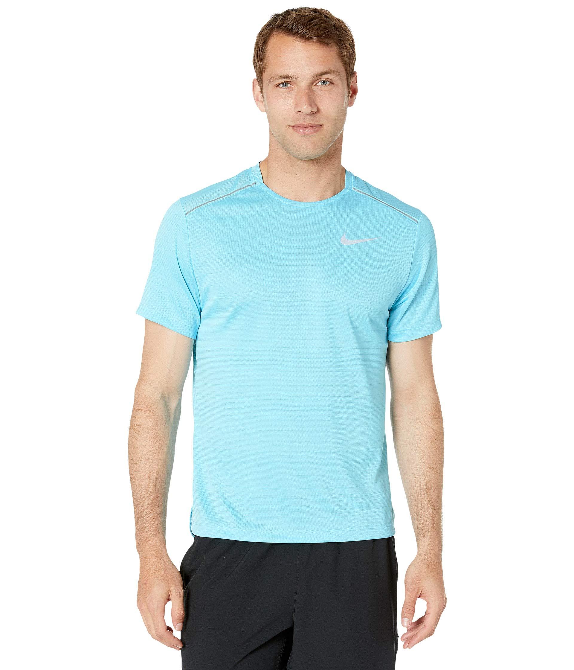 Nike Dry Miler Top Short Sleeve (indigo Force/blue Void/reflective ...