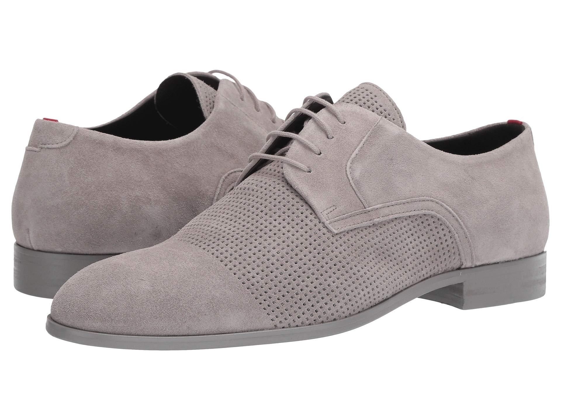 BOSS Smart Suede Derby By Hugo (light Grey) Men's Shoes in Gray for Men ...