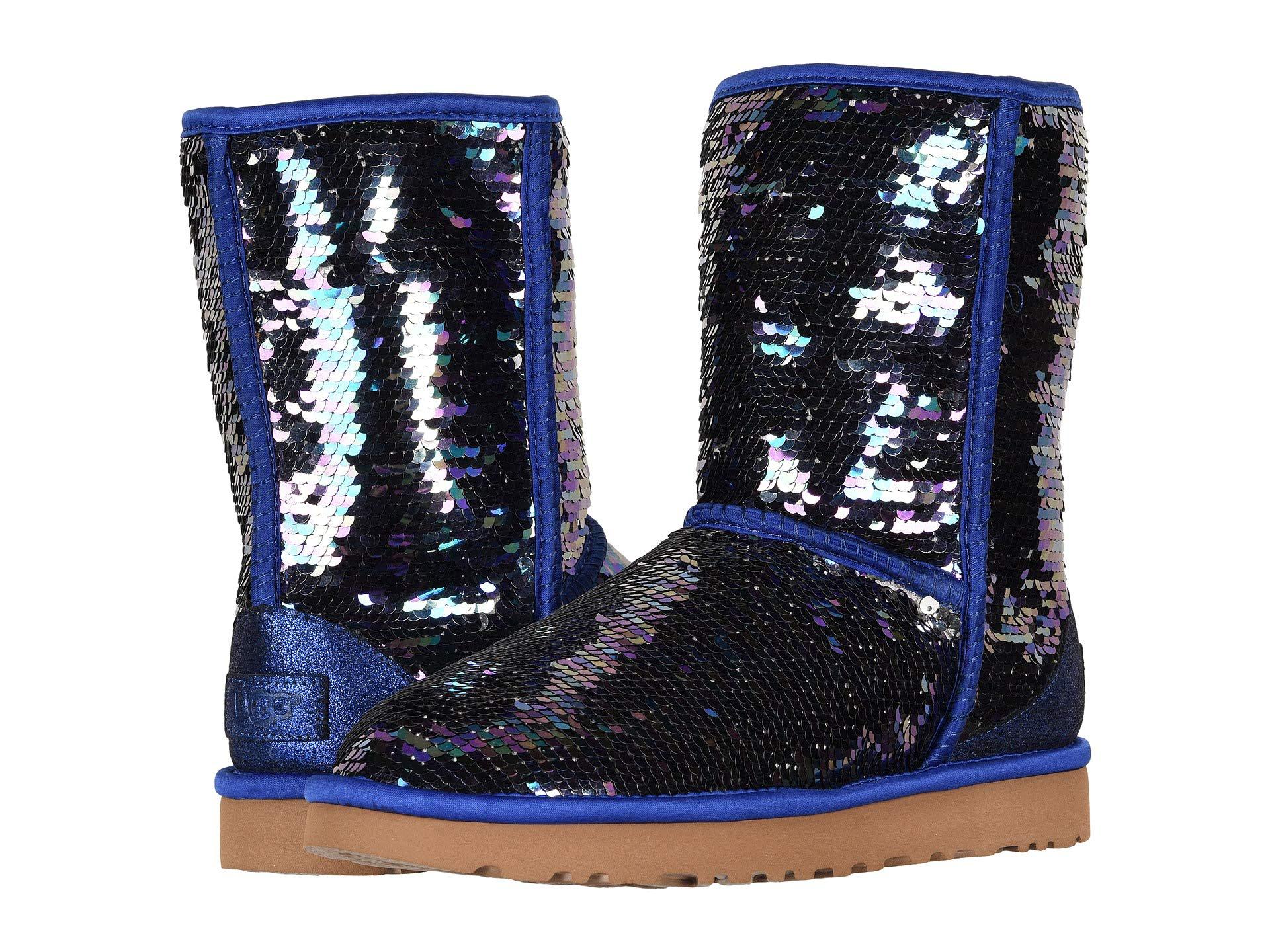 Lyst - Ugg Classic Short Sequin (gold Combo) Women's Pull-on Boots in Blue