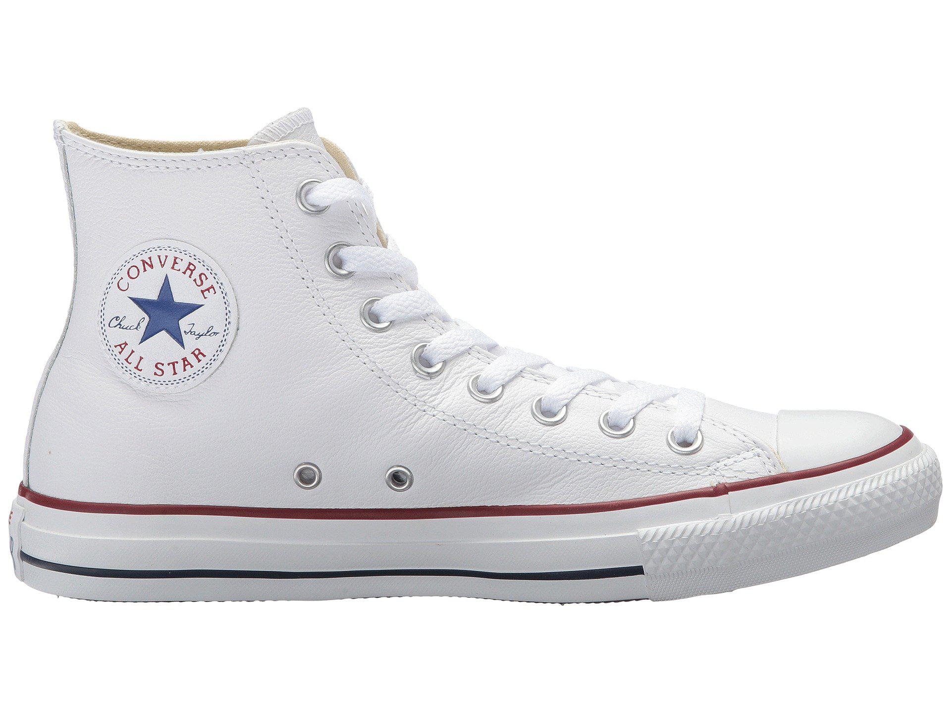 Converse Chuck Taylor(r) All Star(r) Leather Hi (white Monochrome ...