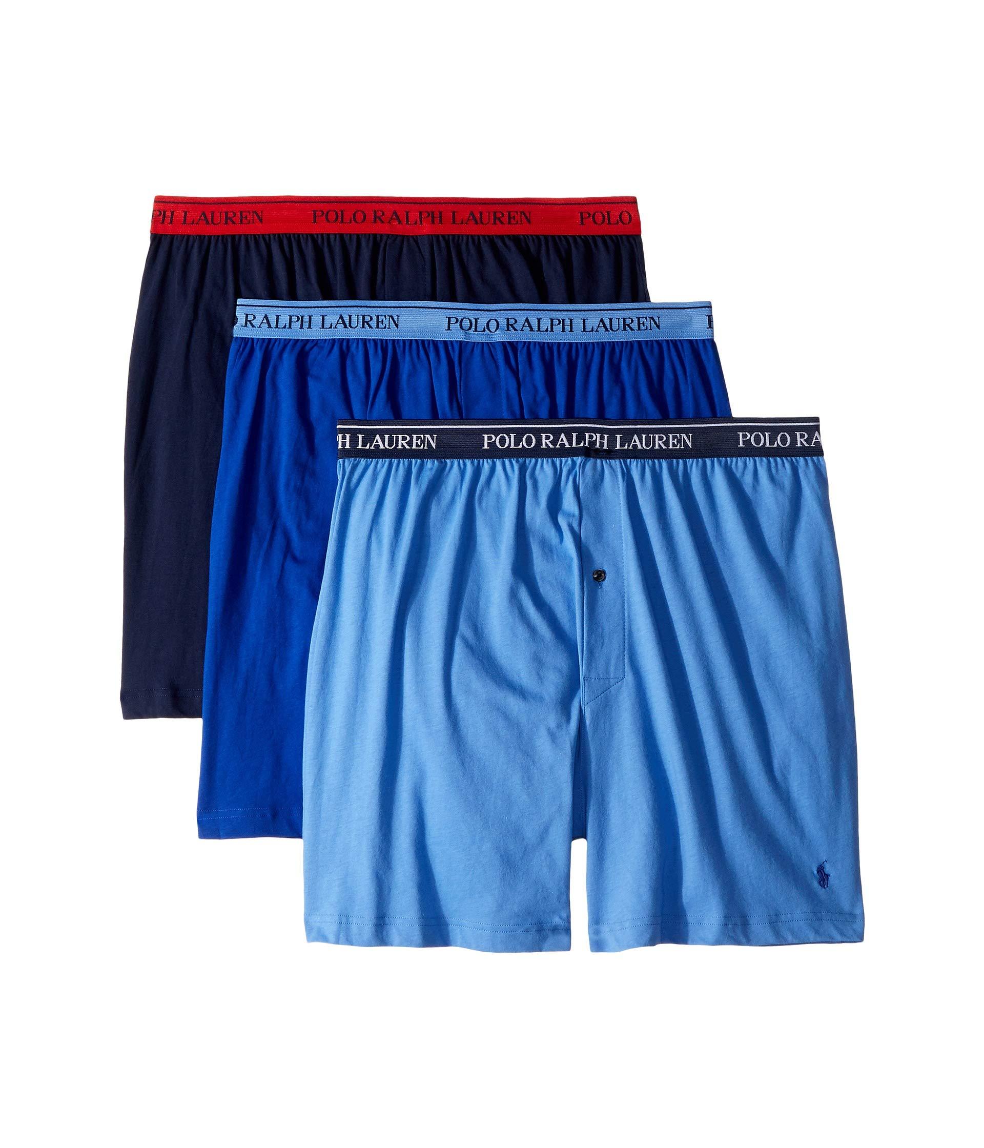 Polo Ralph Lauren Classic Fit W/ Wicking 3-pack Knit Boxers in Blue for ...