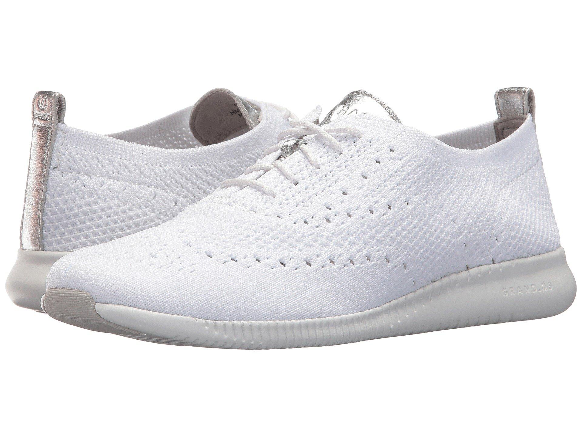 cole haan zerogrand stitchlite white wingtip oxfords