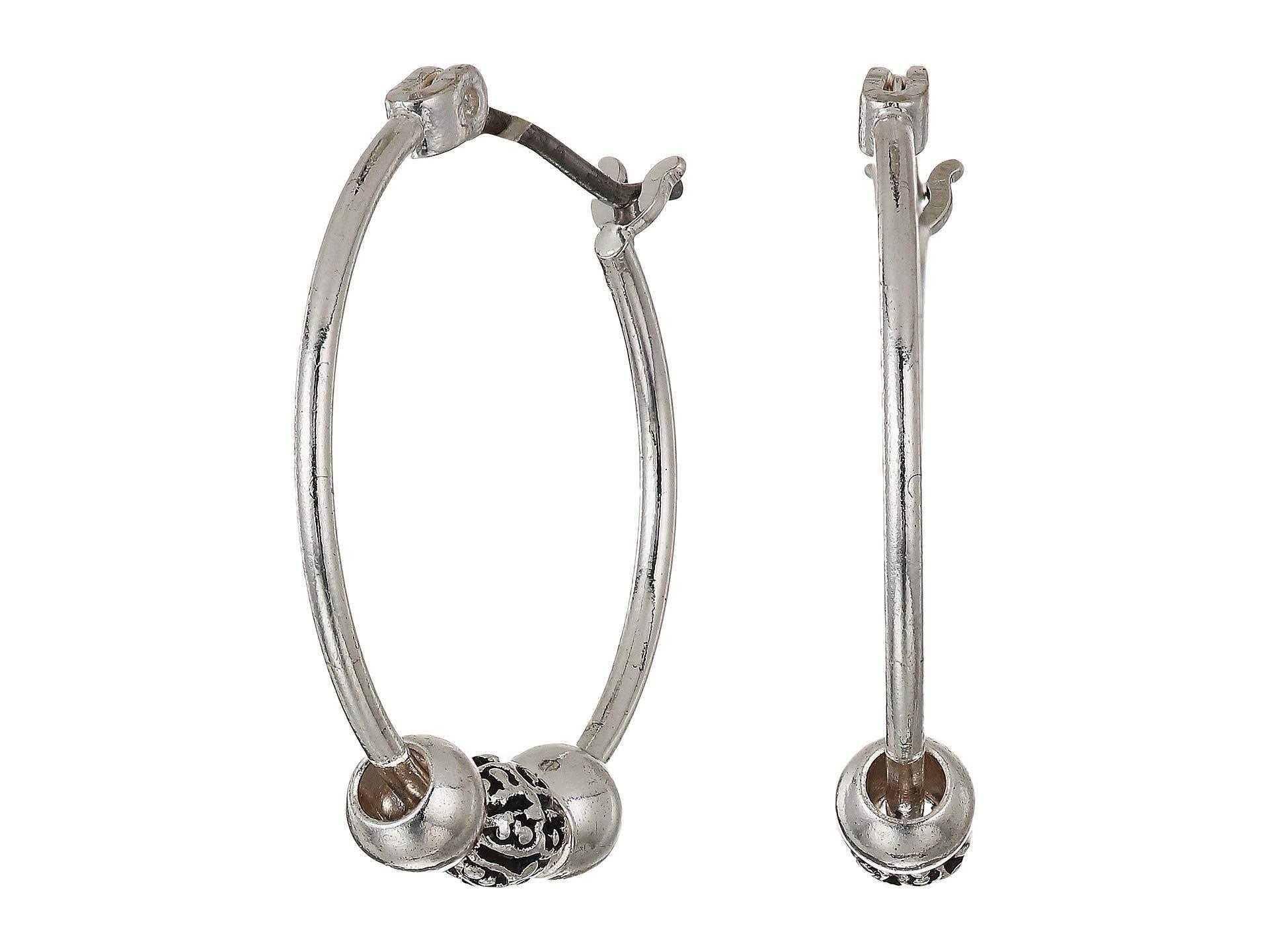 Lyst Lauren By Ralph Lauren Small Slider Hoop Earrings (silver