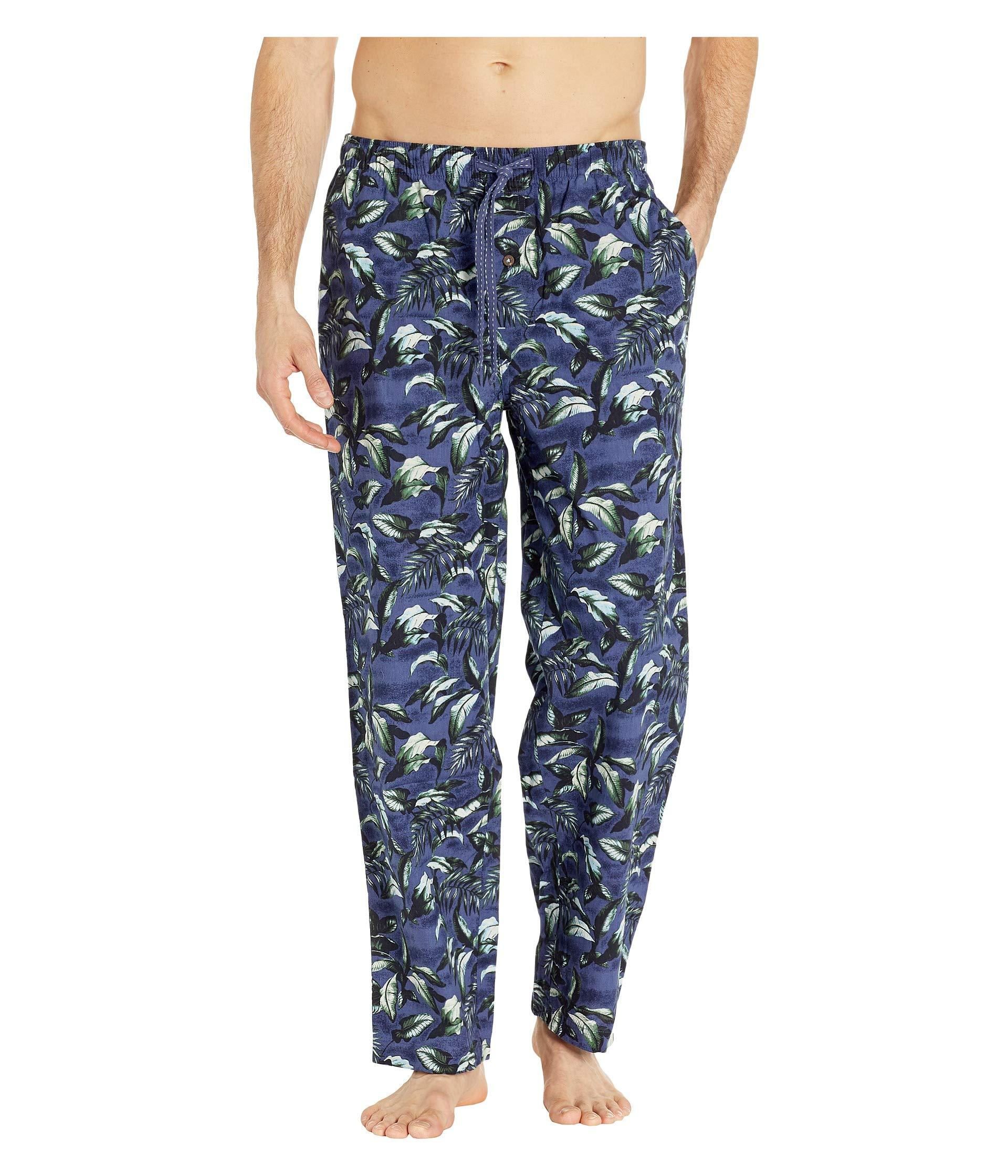 Lyst - Tommy Bahama Island Washed Cotton Woven Pants (big Leaves Navy ...
