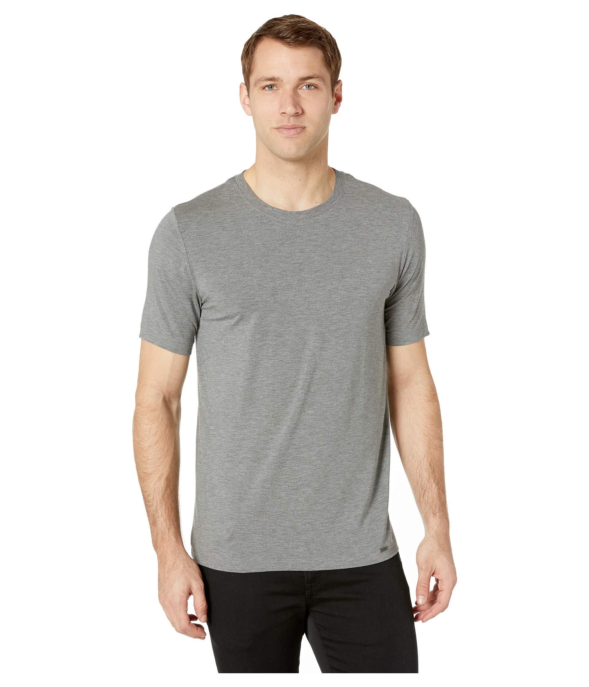 Hanro Casuals Short Sleeve Shirt (stone Melange) Men's T Shirt in Gray ...