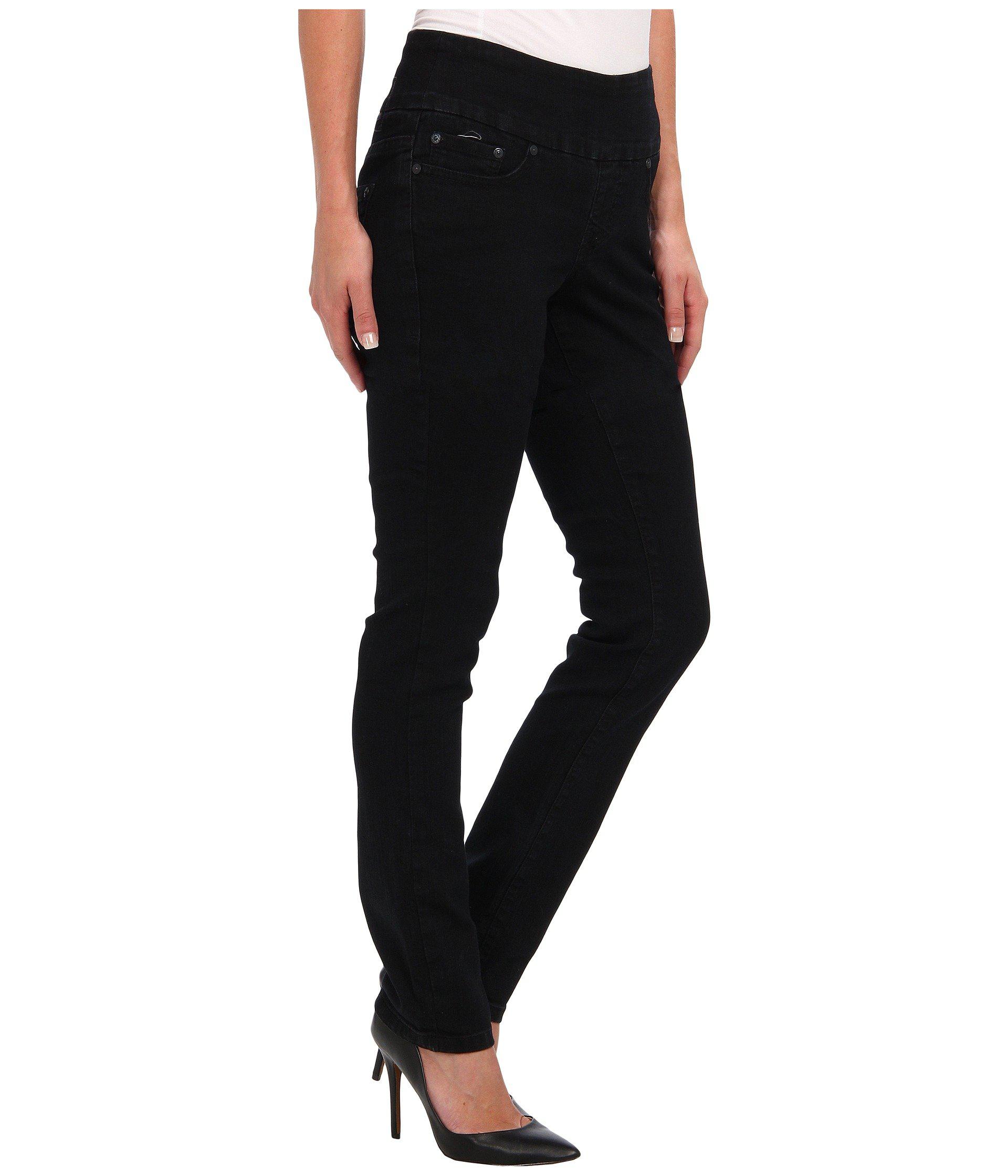 Lyst - Jag Jeans Malia Pull-on Slim In Black Void (black Void) Women's ...