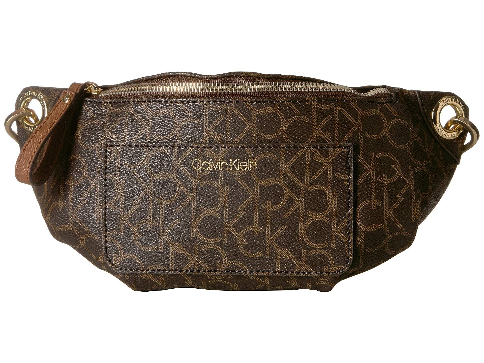 Lyst - Calvin Klein Sonoma Monogram Belt Bag (Brown/Khaki/Luggage ...