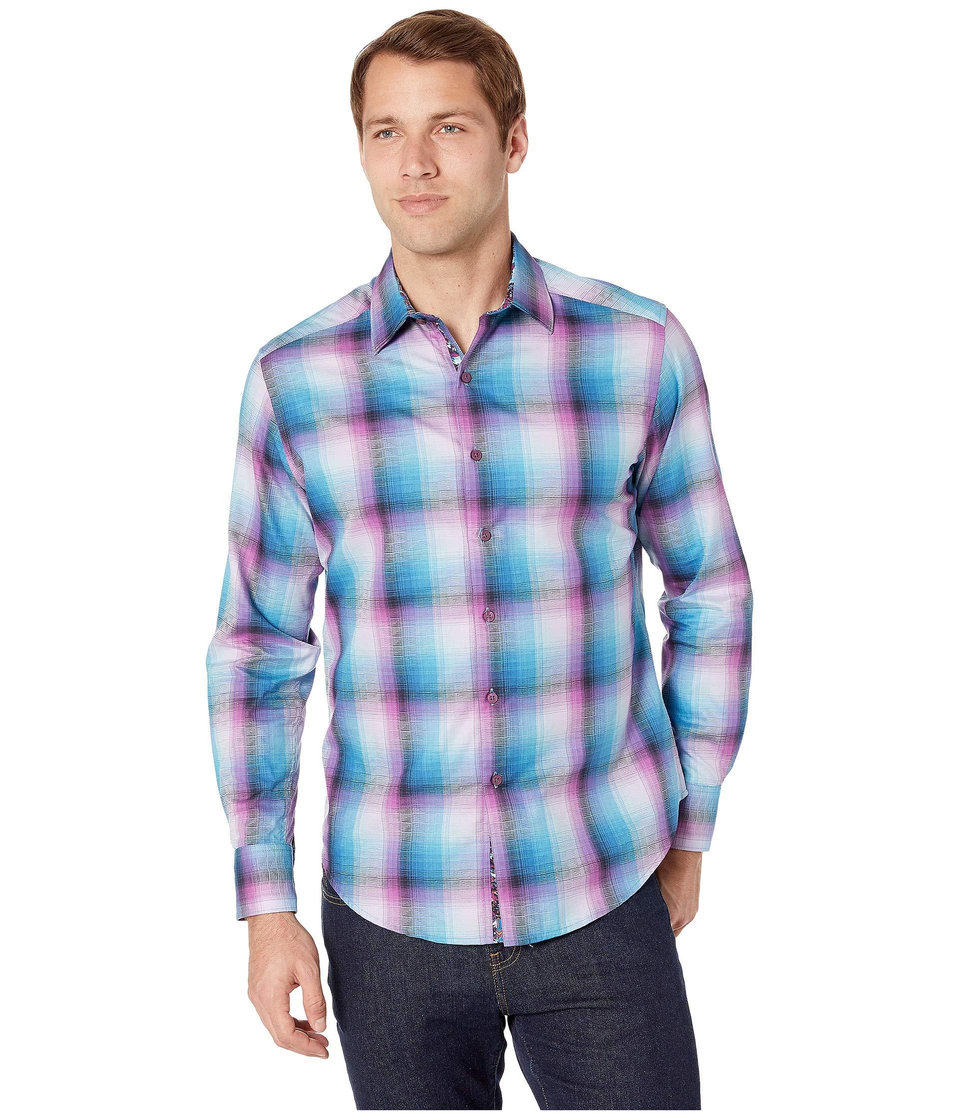 Robert Graham Dion Classic Fit Sports Shirt (magenta) Men&#39;s Clothing in Blue for Men - Lyst
