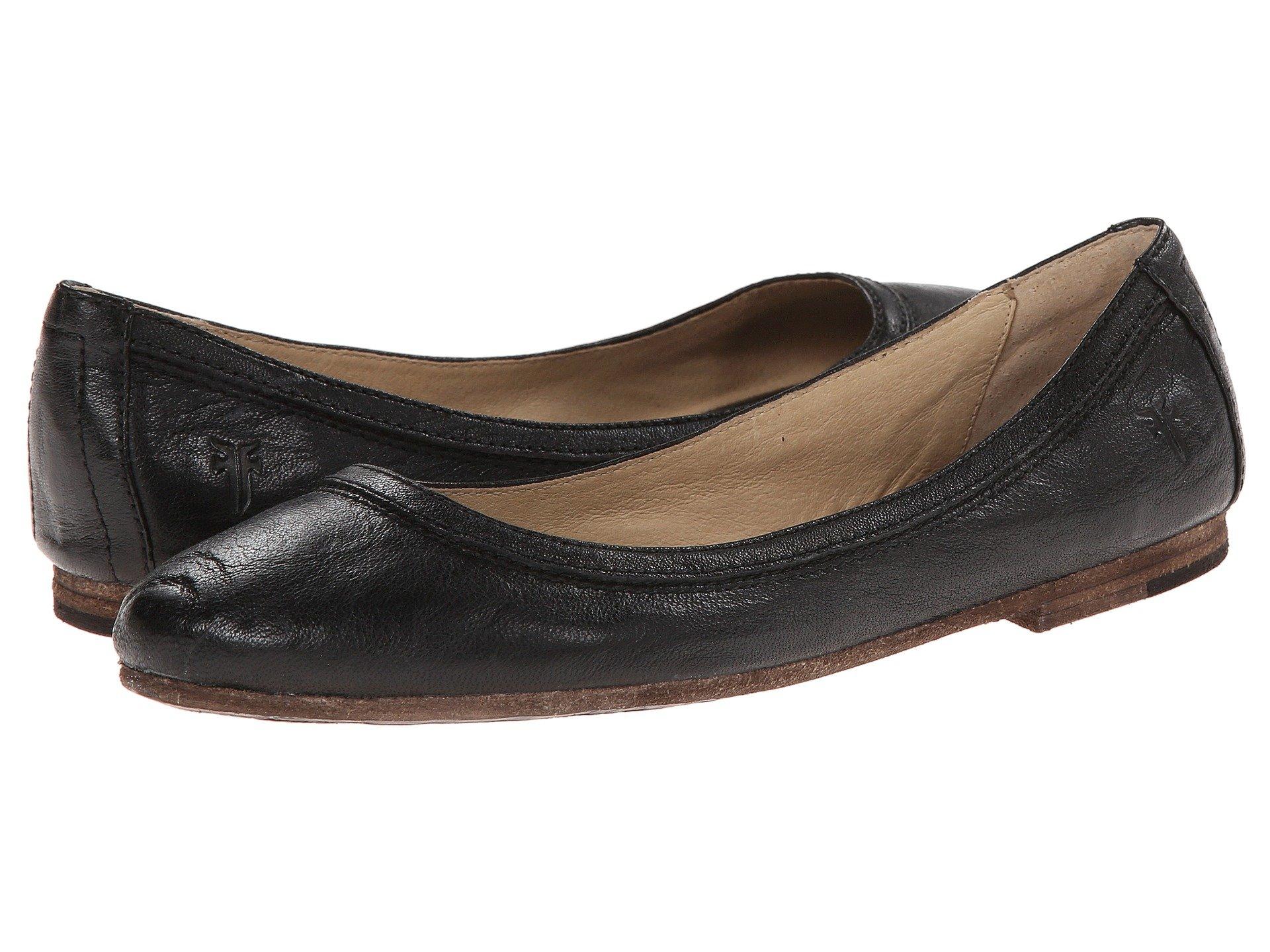 frye carson ballet flat black