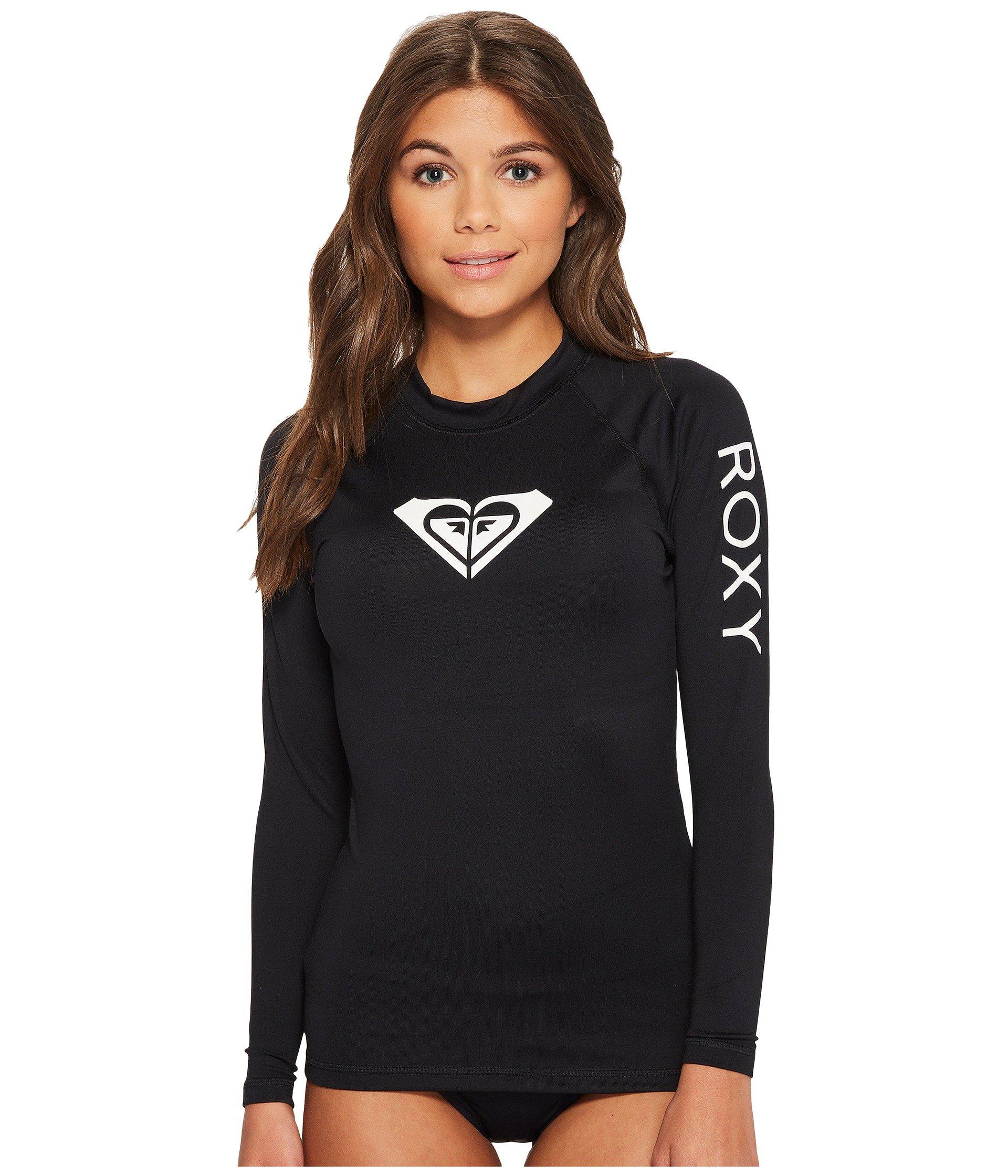 Roxy Synthetic Whole Hearted Long Sleeve Rashguard (fiery Coral) Women