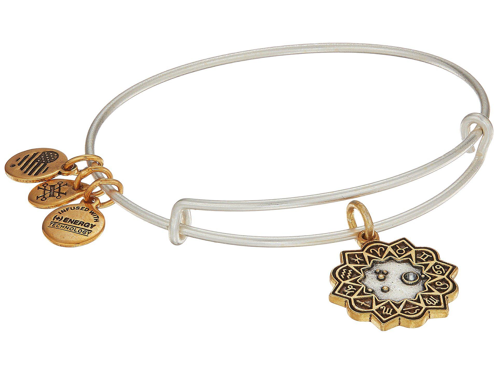 Lyst Alex And Ani Two Tone Zodiac Bangle Virgo Bracelet View Fullscreen