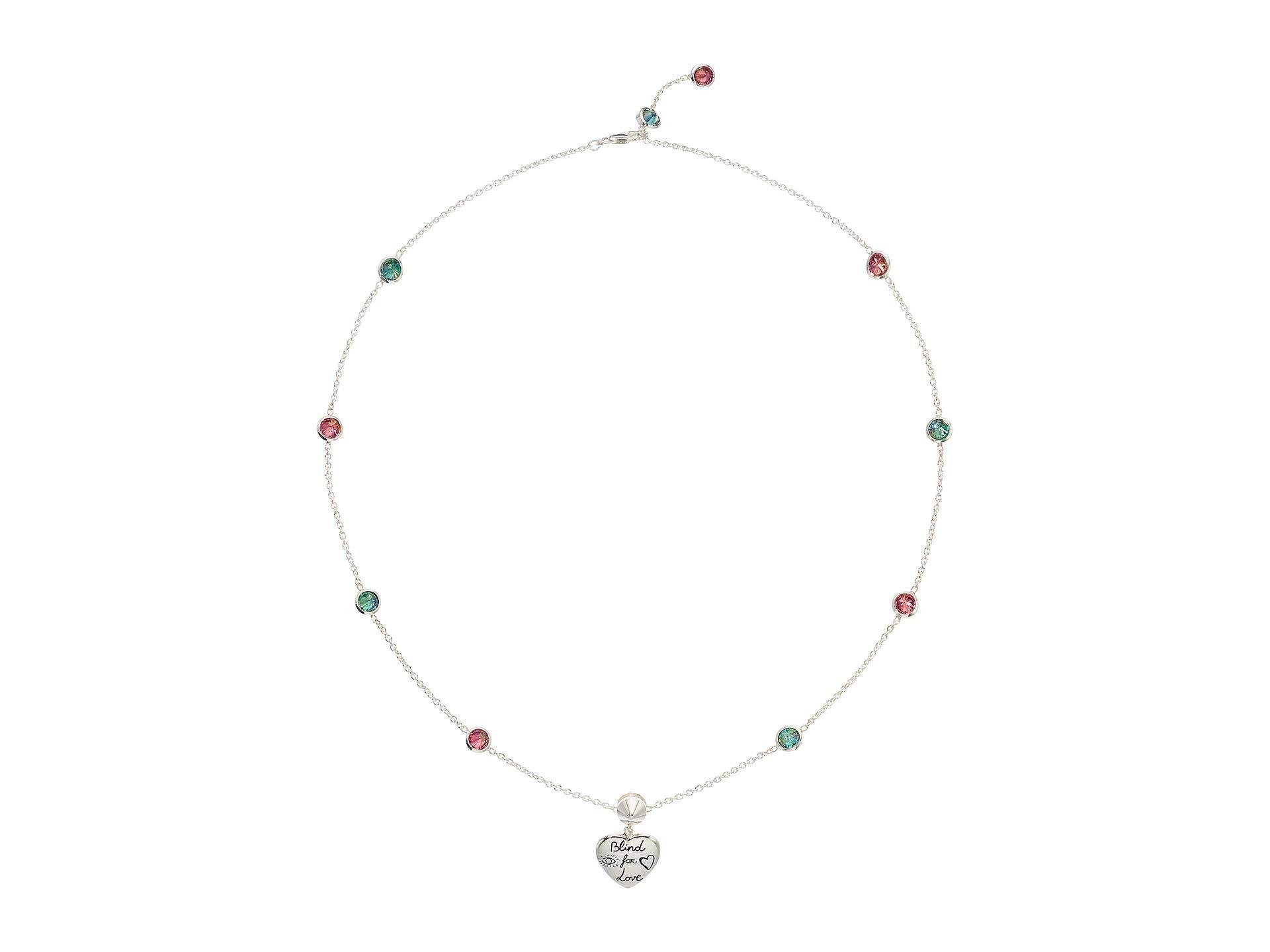 Gucci Blind For Love Necklace in Metallic - Lyst