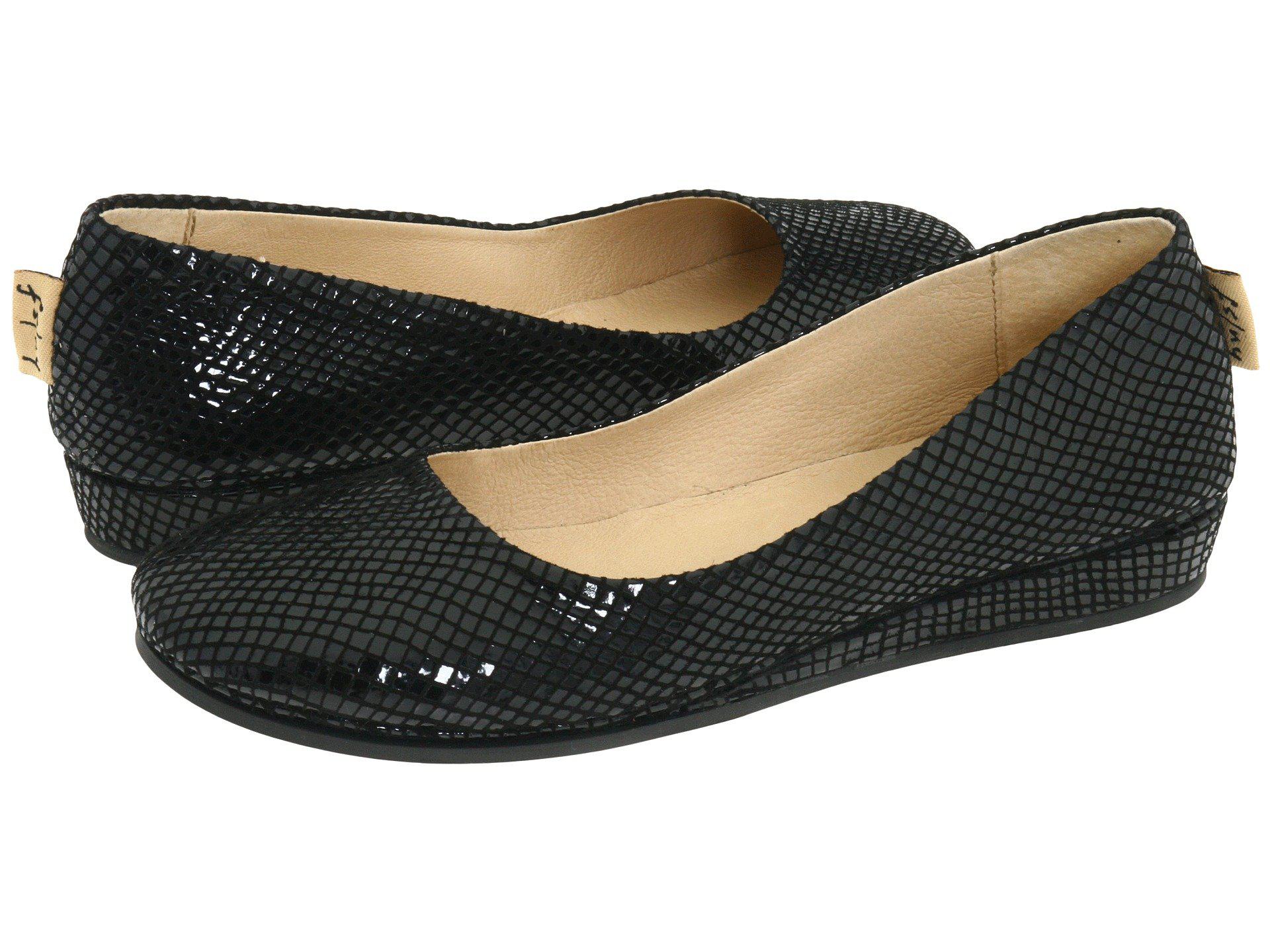 Lyst French Sole Zeppa (black Snake Print Suede) Women's Slip On