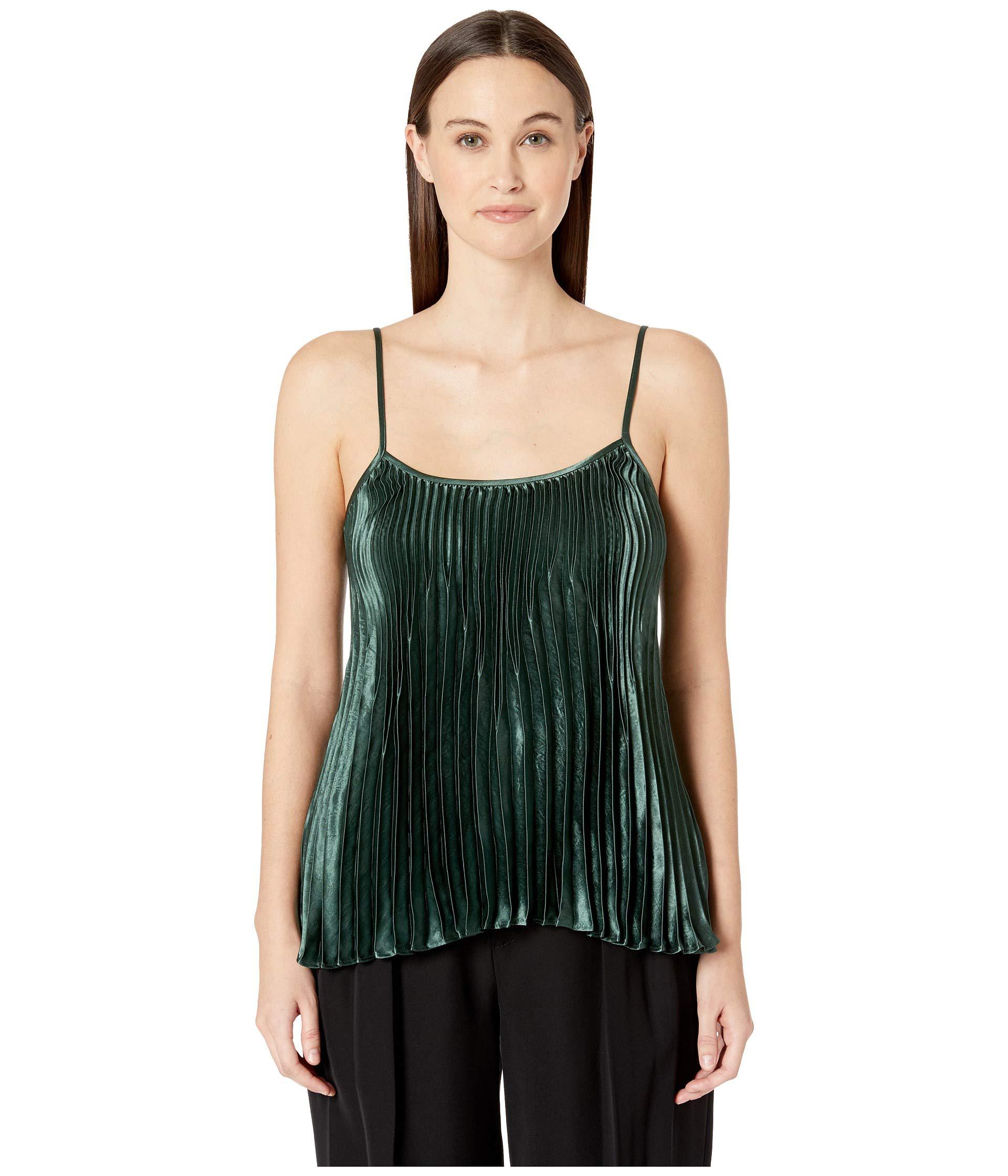 vince chevron pleated blouse