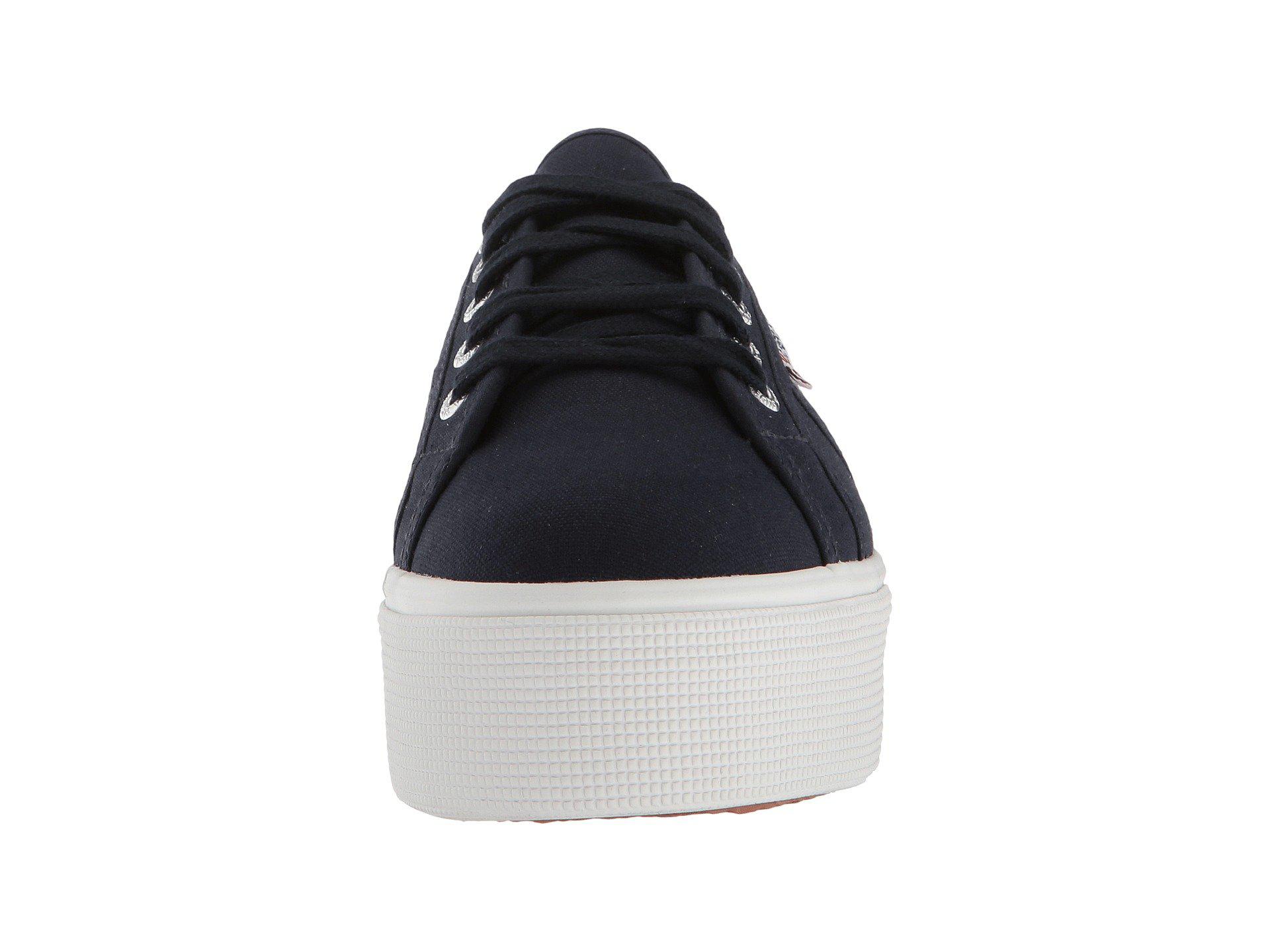 Superga Cotton 2284 Vcotw Platform Sneaker Mule (navy) Shoes in Blue - Lyst