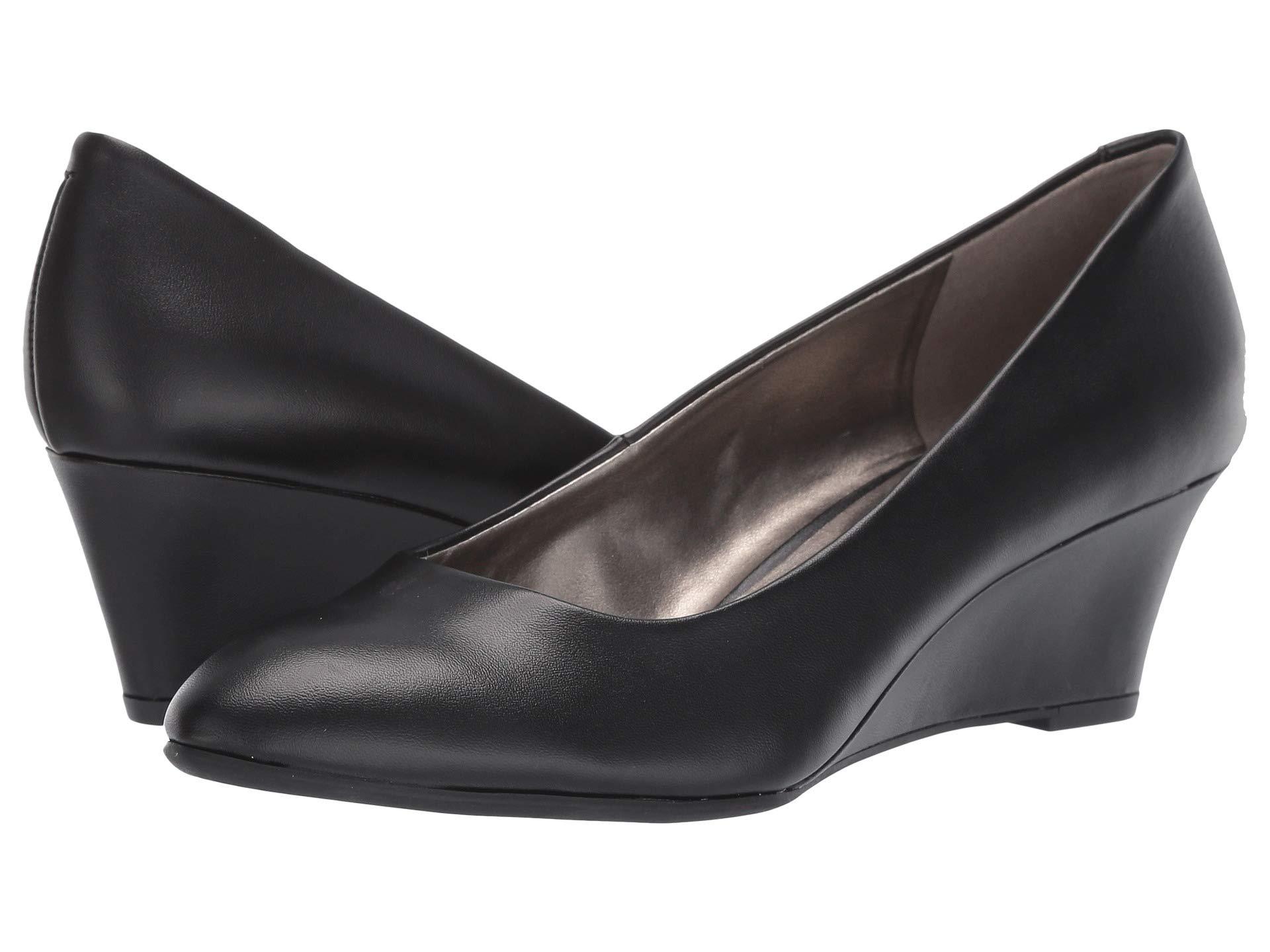 Bandolino Fayola Wedge Heel in Black Leather (Black) - Save 1% - Lyst