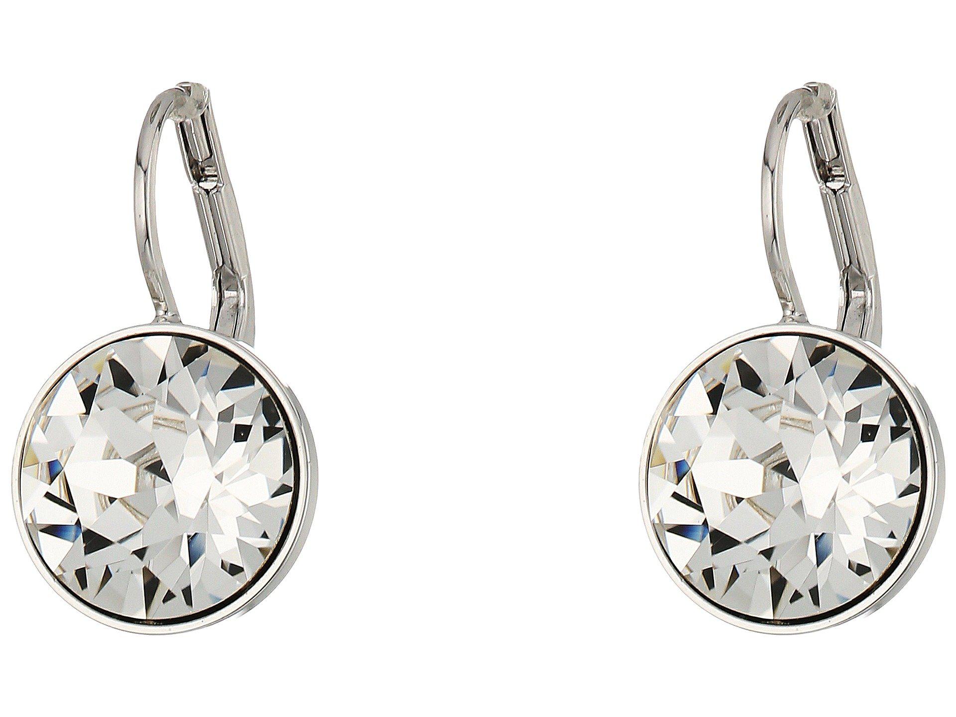 Lyst Swarovski Bella Pierced Earrings Pink Earring Swarovski Women S Bella Pierced Earrings