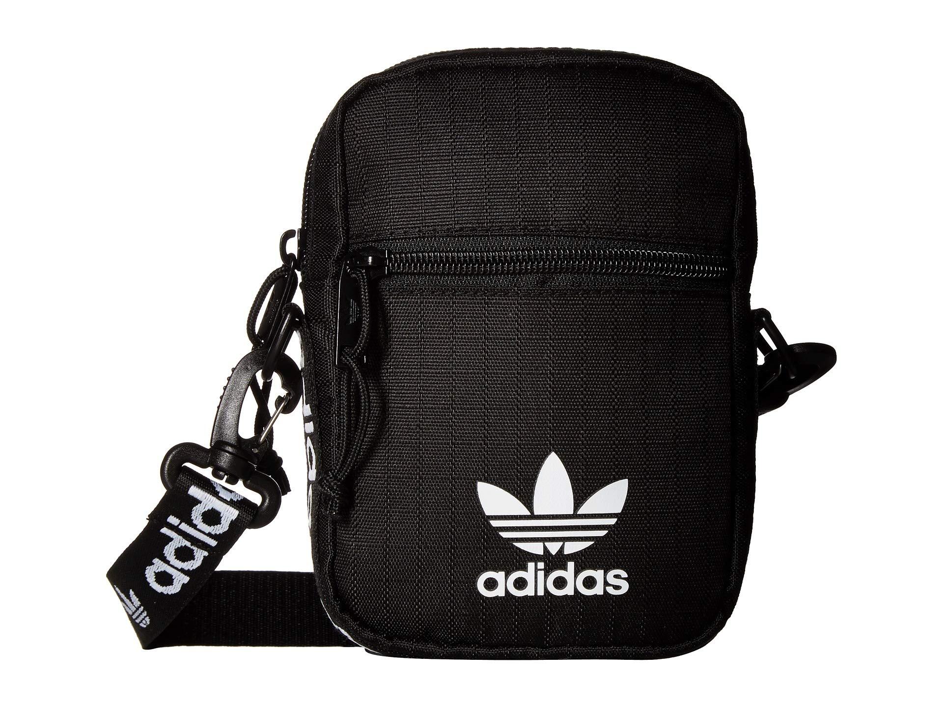 Lyst - adidas Originals Festival Bag Crossbody (black/white) Bags in Black