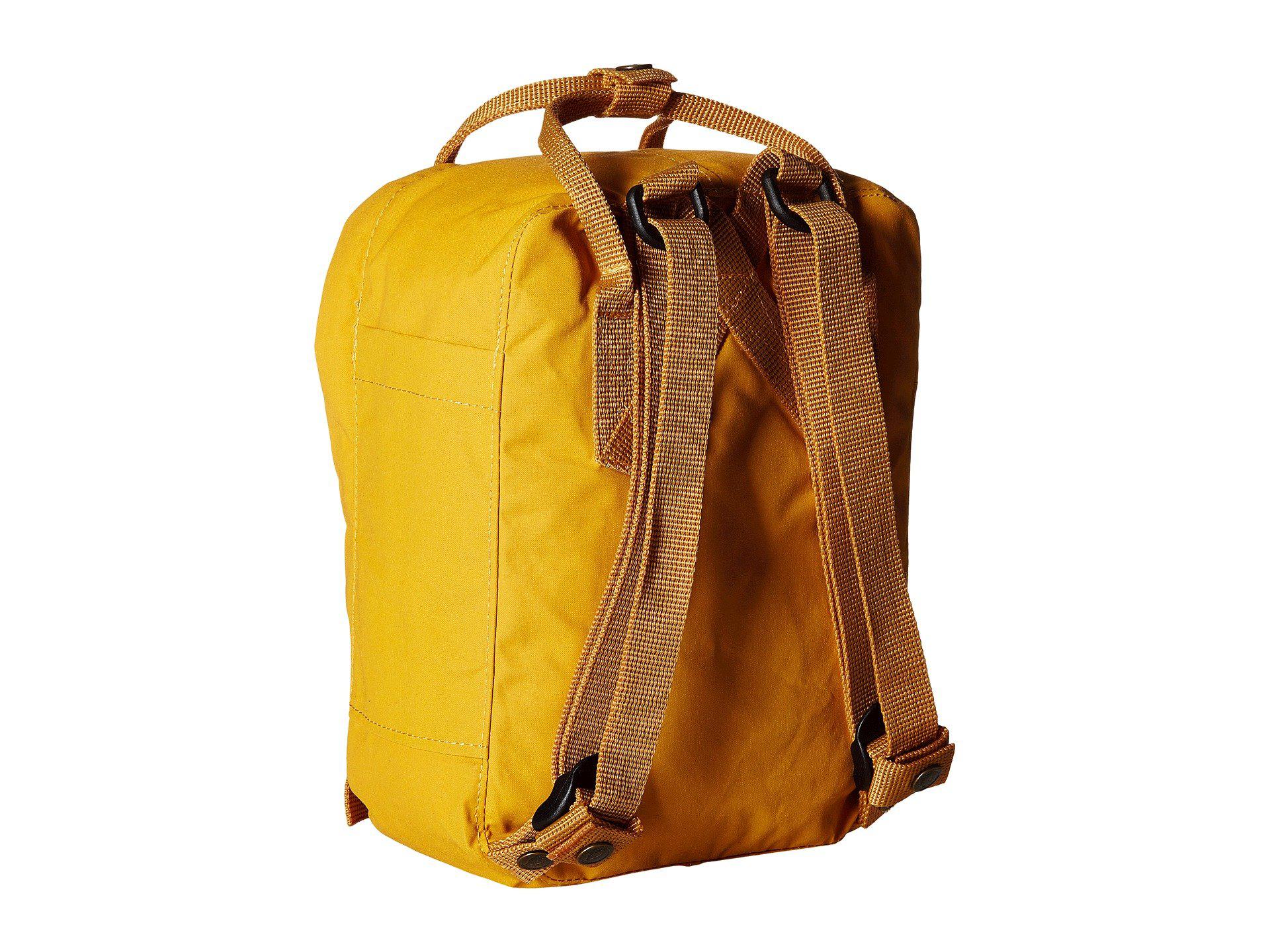 kanken backpack warm yellow