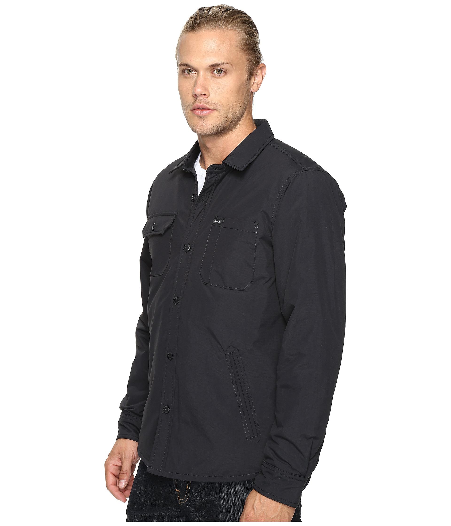 Lyst - Rvca Cpo Shirt Jacket in Black for Men