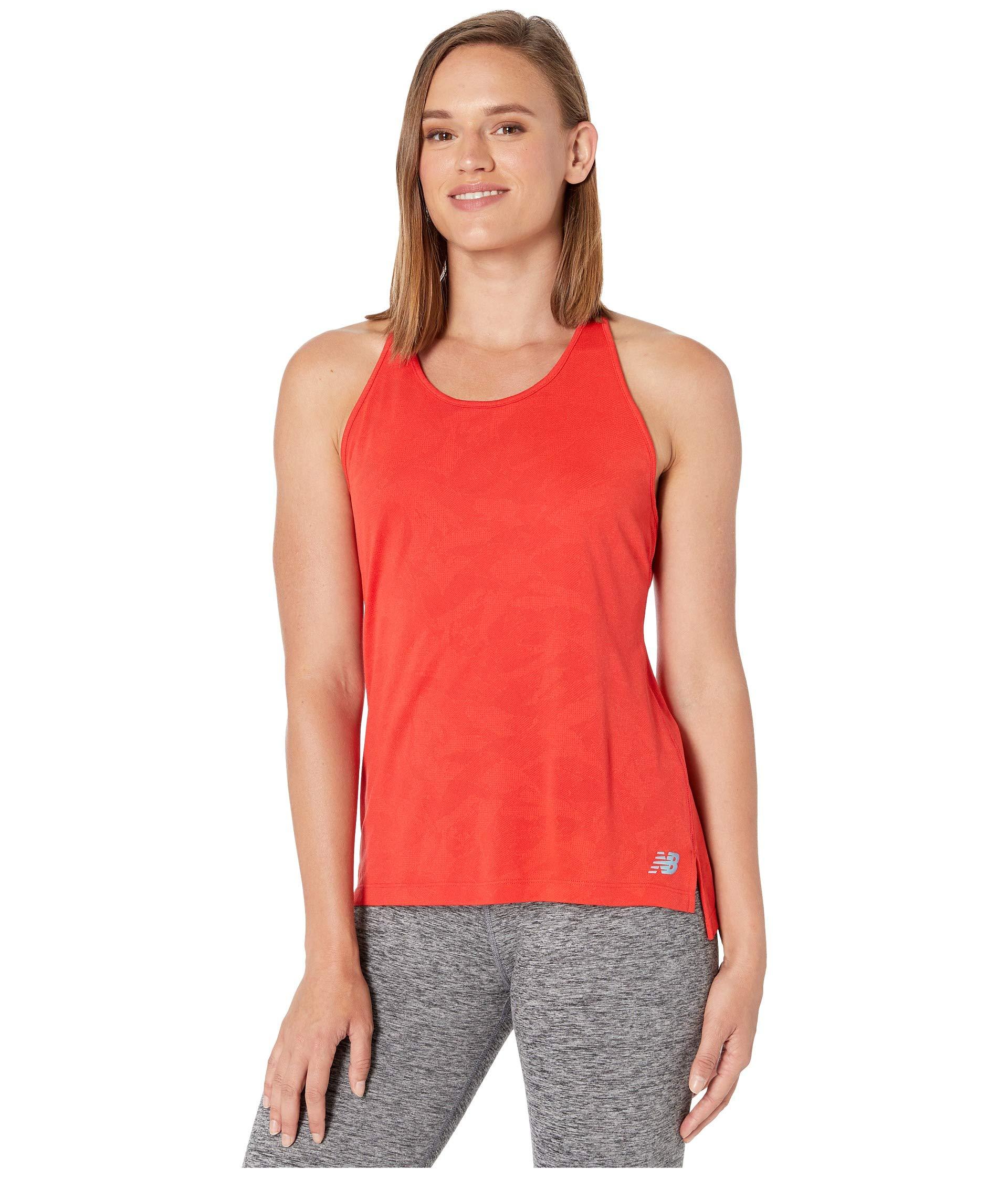 New Balance Synthetic Q Speed Breathe Tank in Red - Lyst