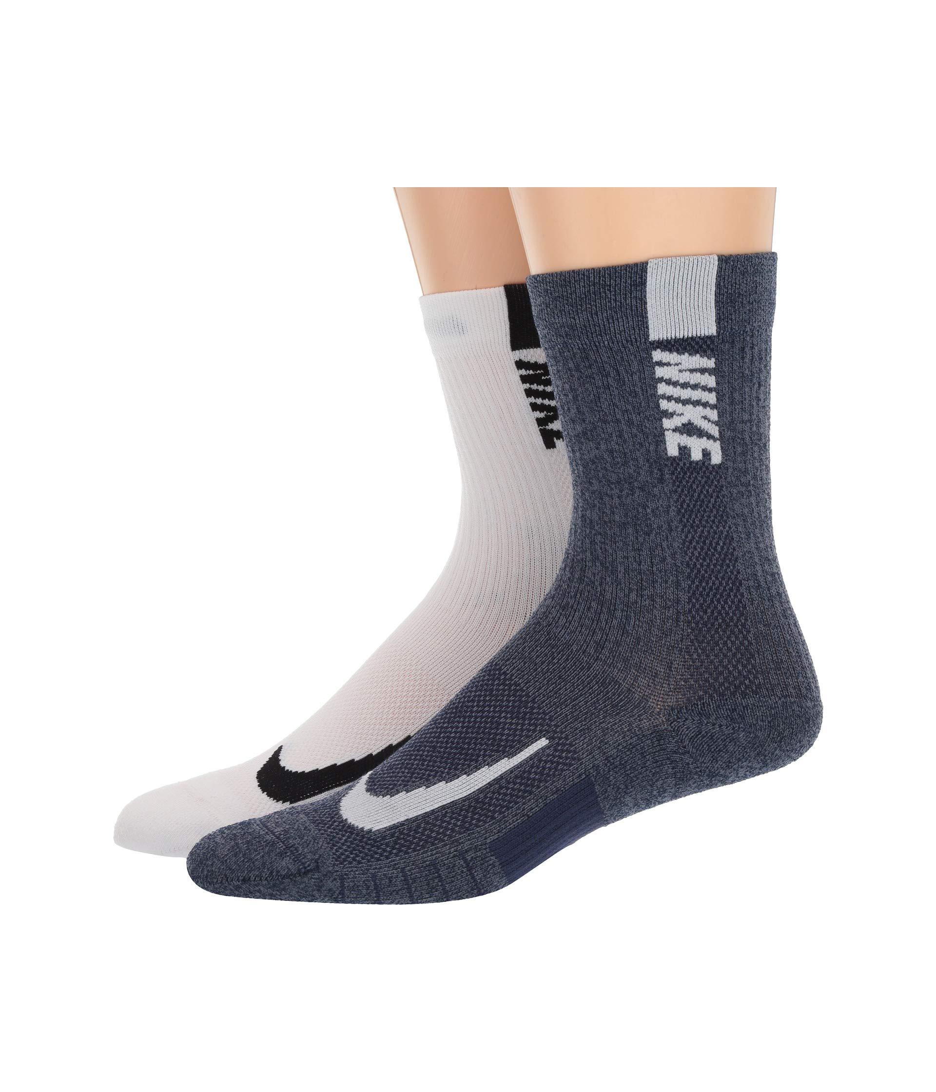 Nike Synthetic Multiplier Crew 2-pair Pack in Blue - Lyst