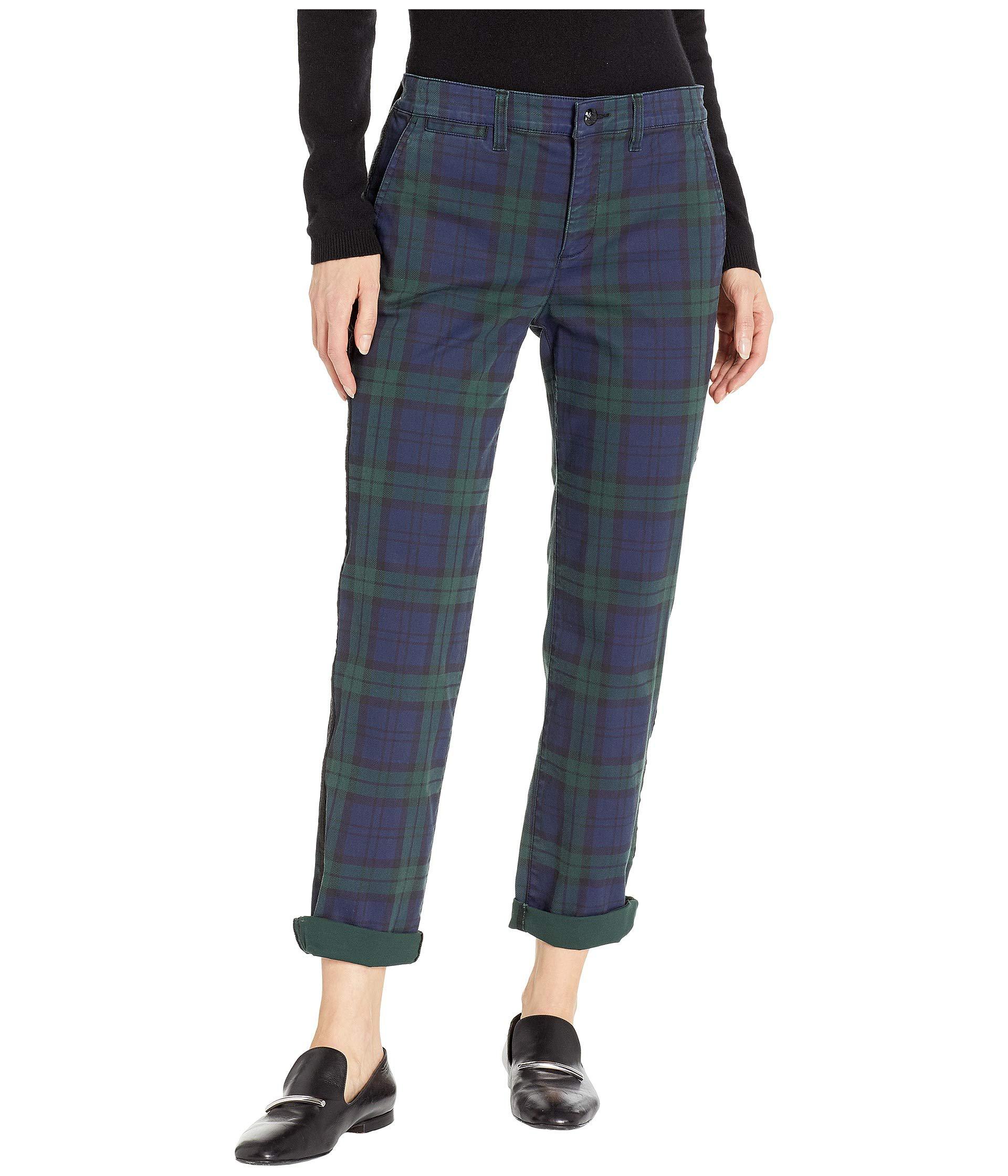 lauren ralph lauren tartan skinny crop pants