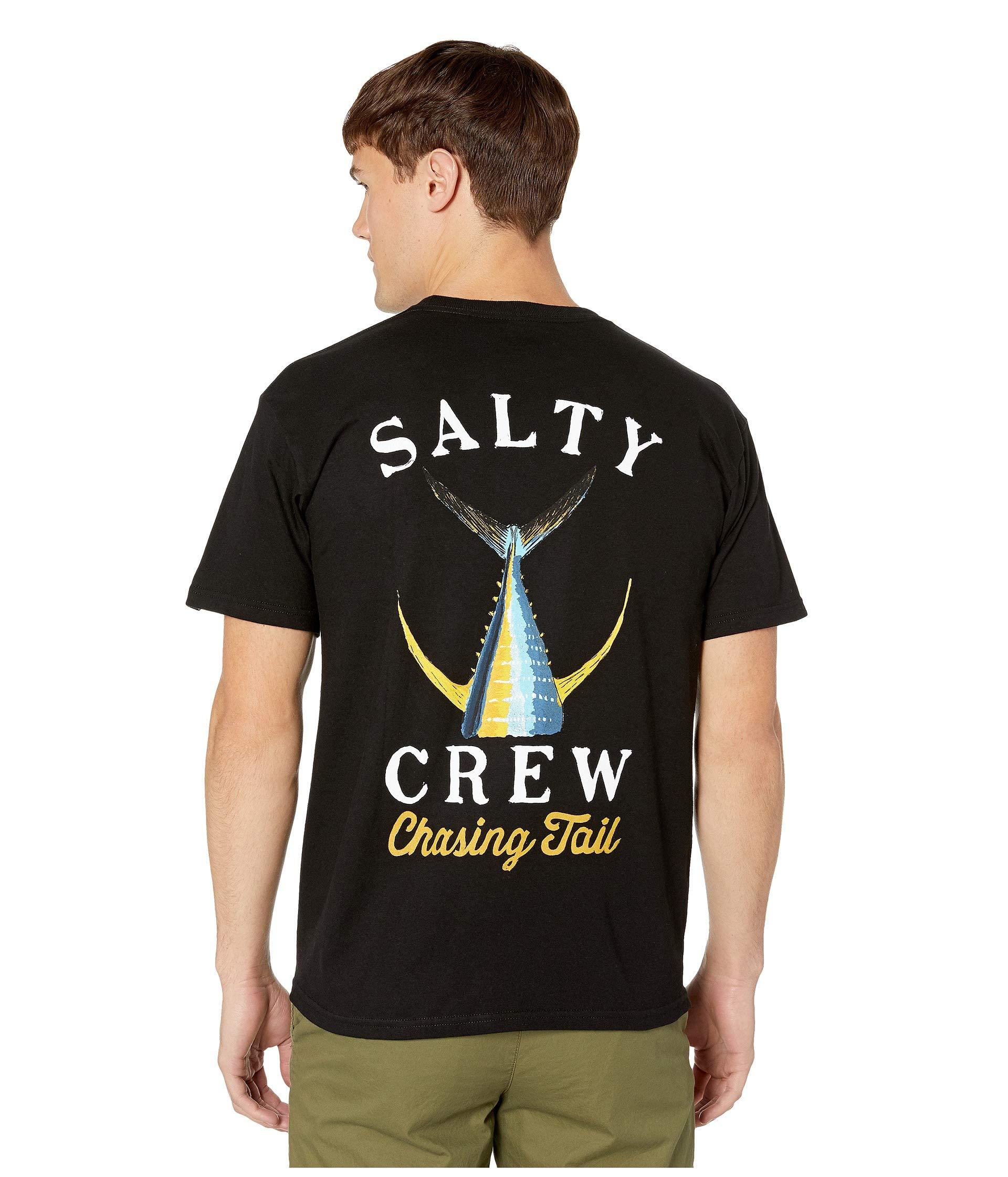 Salty Crew Tailed Short Sleeve Tee (burgundy) Men's T Shirt in Black ...