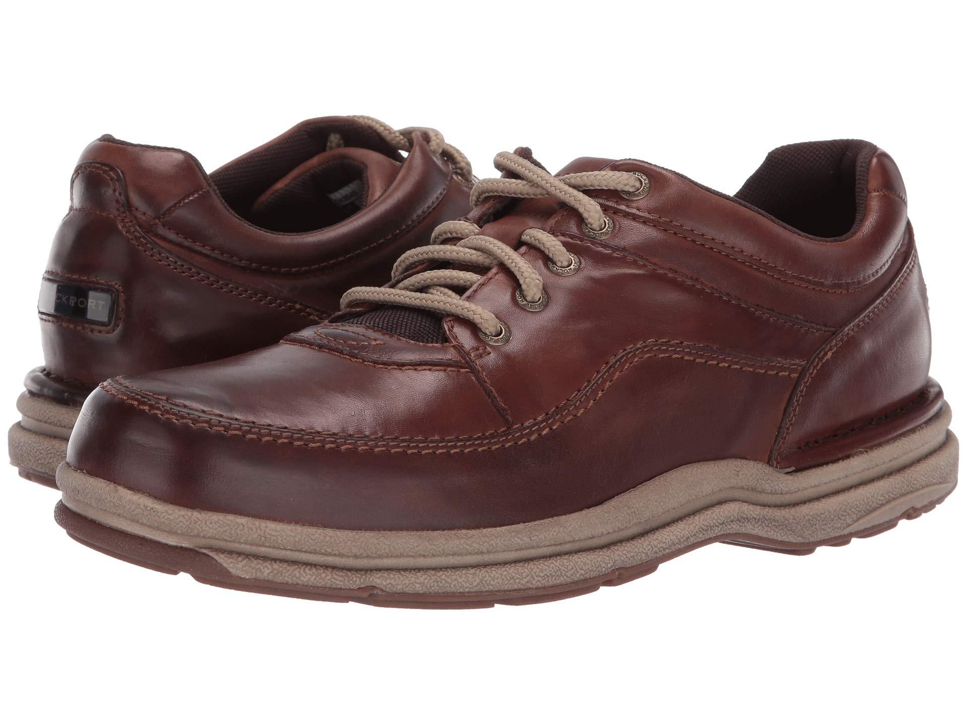 Lyst Rockport World Tour Classic Castlerock Nubuck Mens Lace Up Casual Shoes In Brown For Men 1733