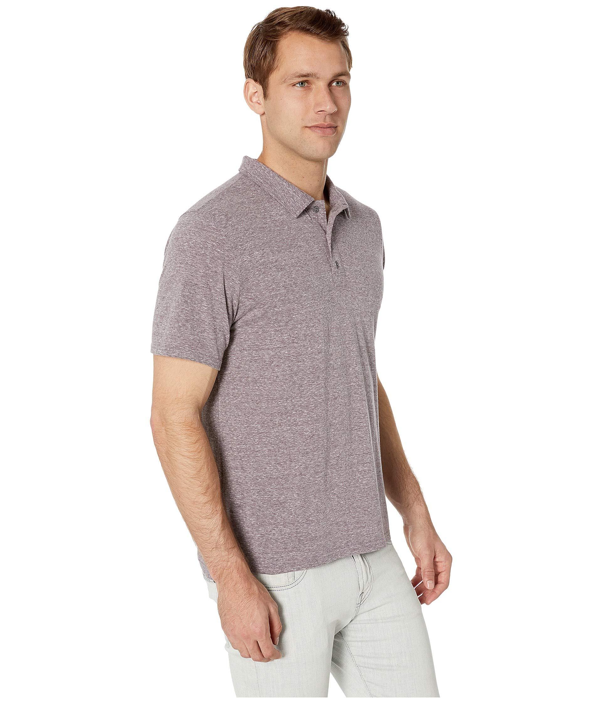 Threads For Thought Tri-blend Baseline Polo (brick Red) Men's Clothing ...