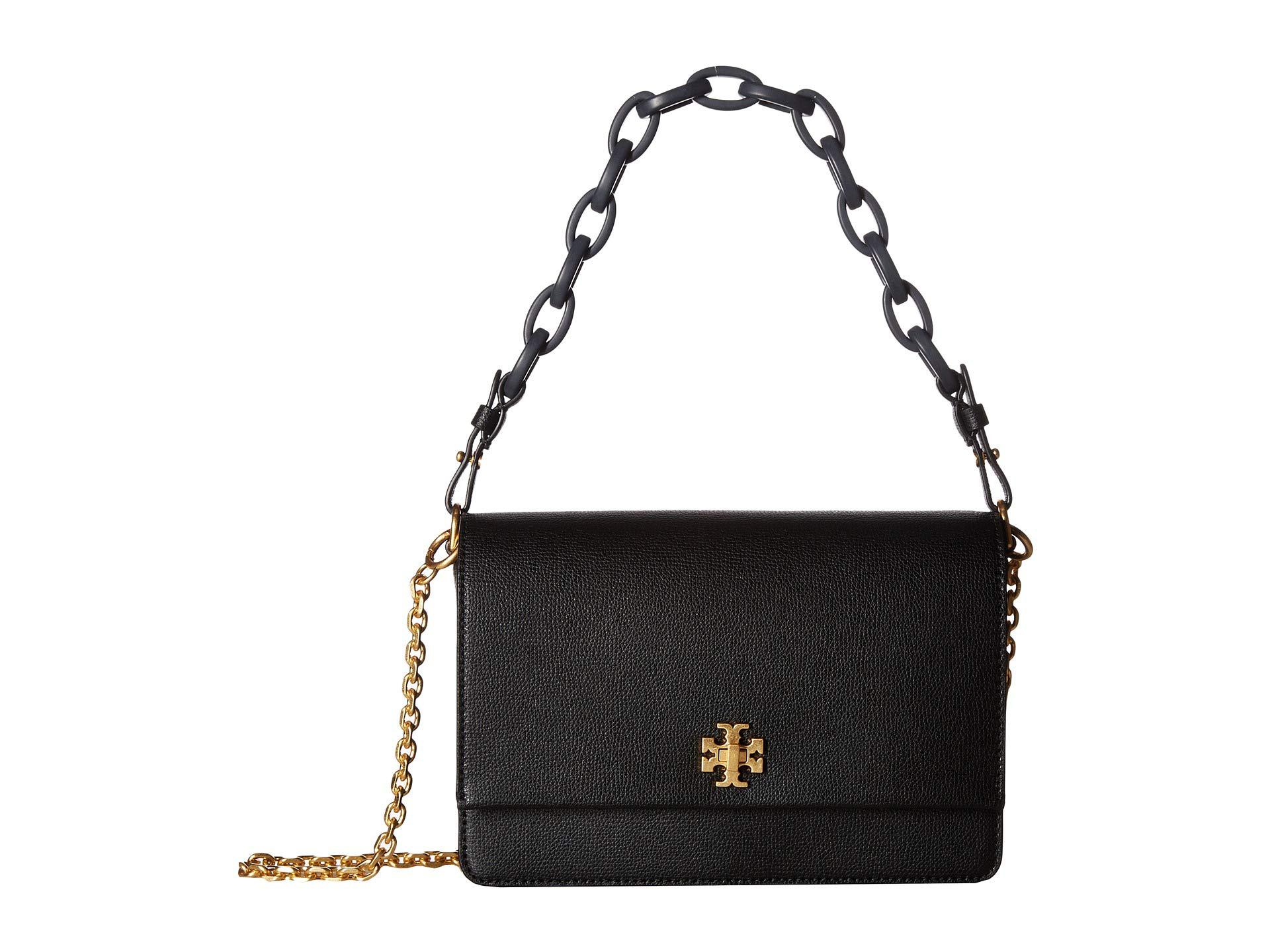 Lyst Tory Burch Kira Shoulder Bag Daisy Handbags In Black View Fullscreen