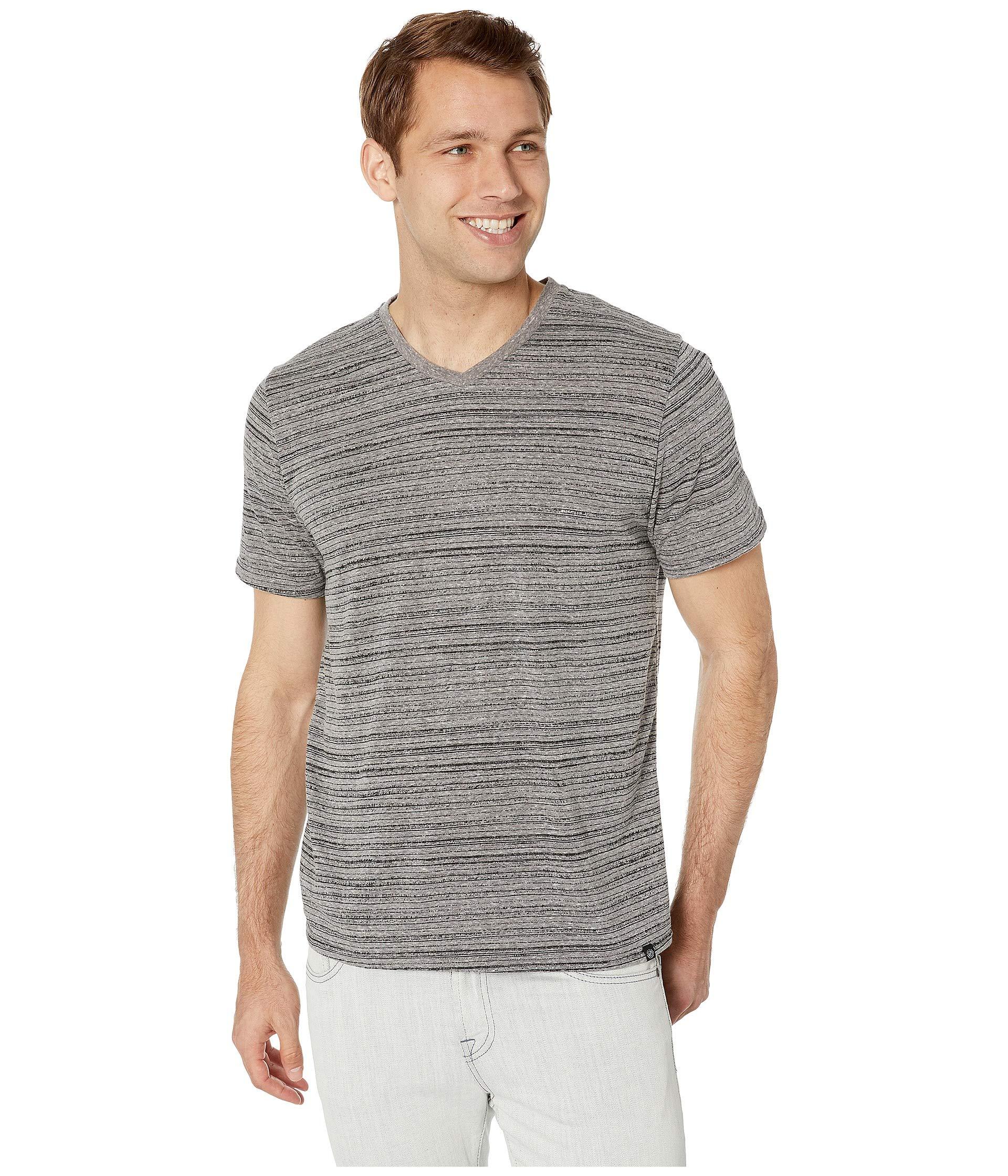 Lyst - Threads For Thought Dirt Road Stripe V-neck (heather Grey) Men's ...