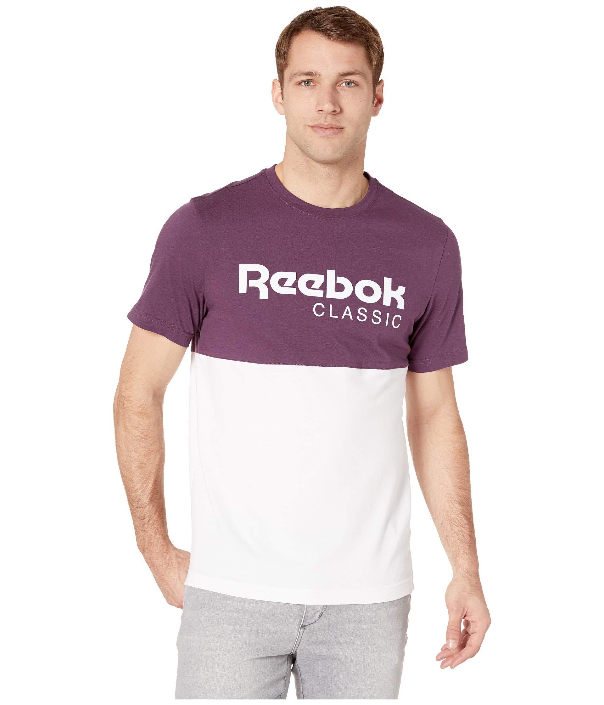 reebok classic t shirt violet