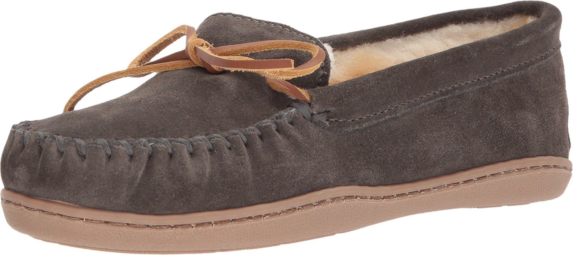minnetonka men's sheepskin hardsole moc