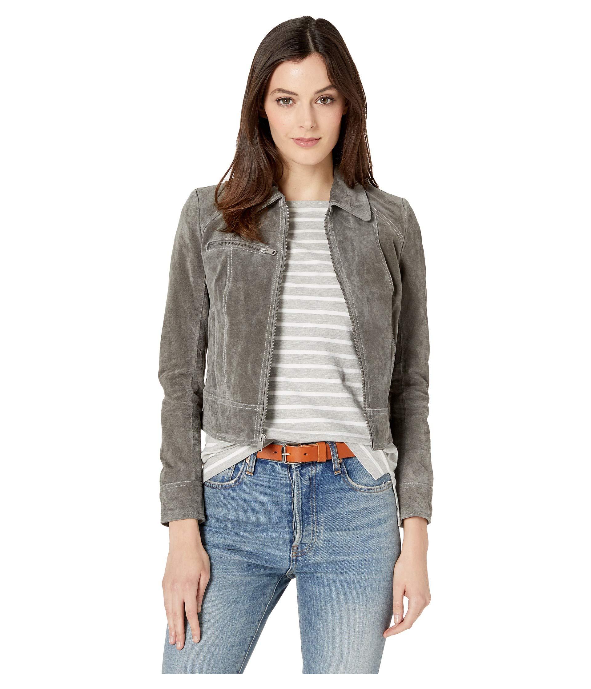 Lyst - Marc New York Ripley Suede Trucker Jacket W/ Front Zip Pocket (grey) Women's Clothing in Gray