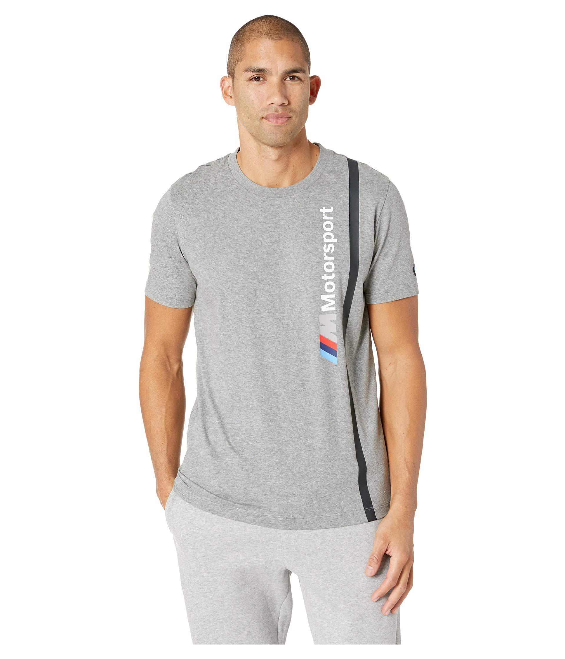 Lyst - PUMA Bmw Mms Logo Tee (medium Grey Heather) Men's T Shirt in Gray for Men