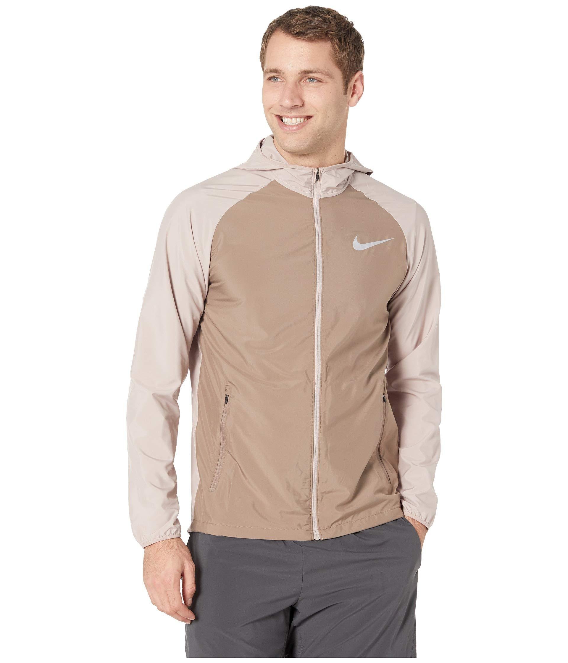 Lyst - Nike Essential Hooded Running Jacket (black) Men's Coat in Brown ...