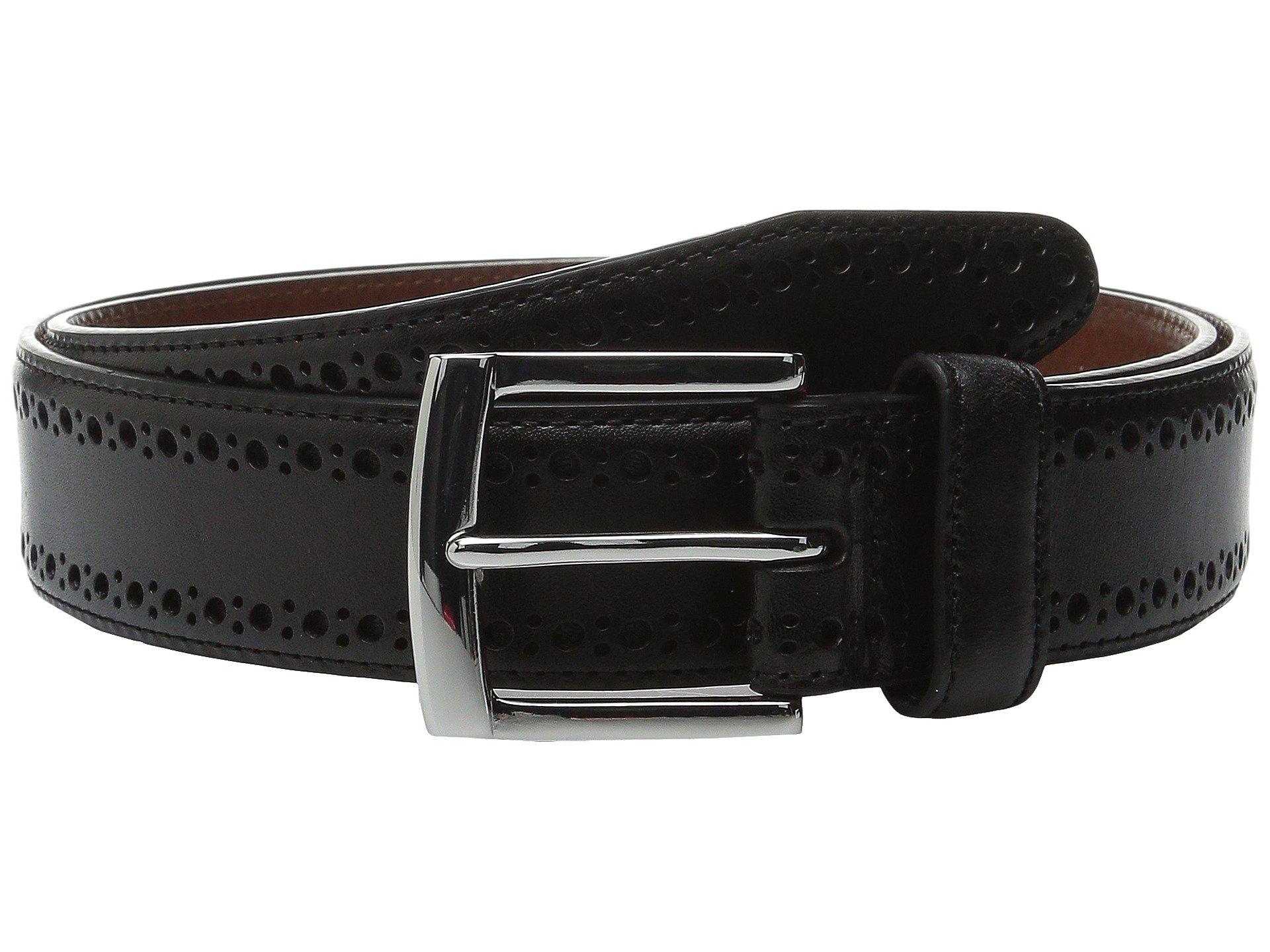 Lyst - Johnston & Murphy Perfed Edge (tan) Mens Belts in Black for Men