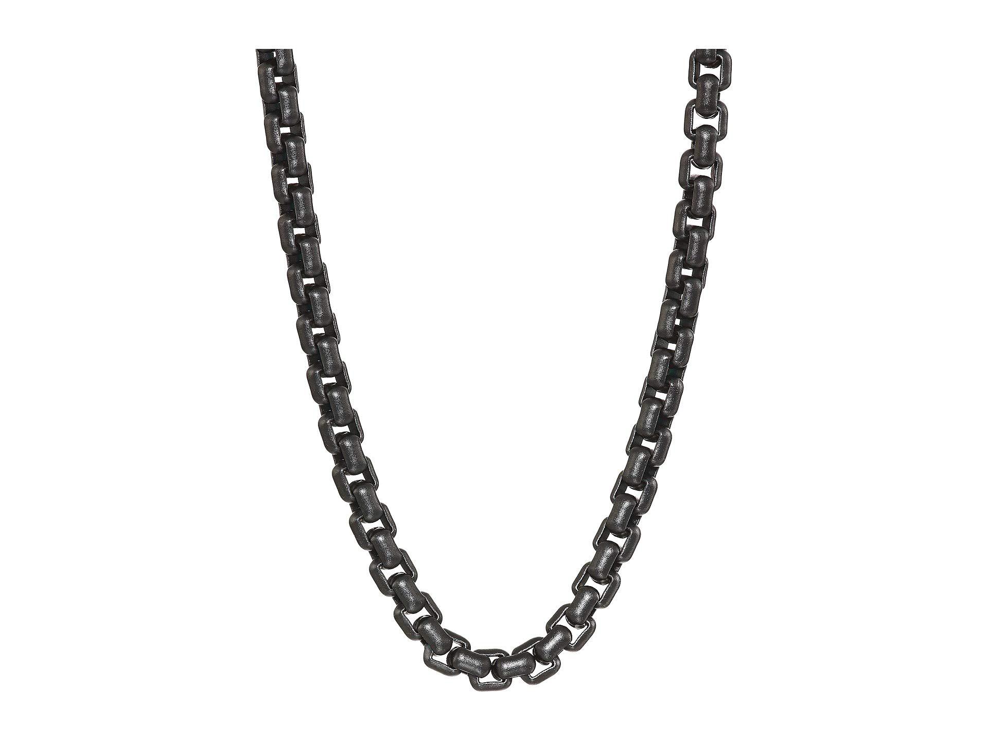 Lyst John Hardy Classic Chain 4 Mm. Box Chain Necklace With Black Pvd (silver) Necklace in