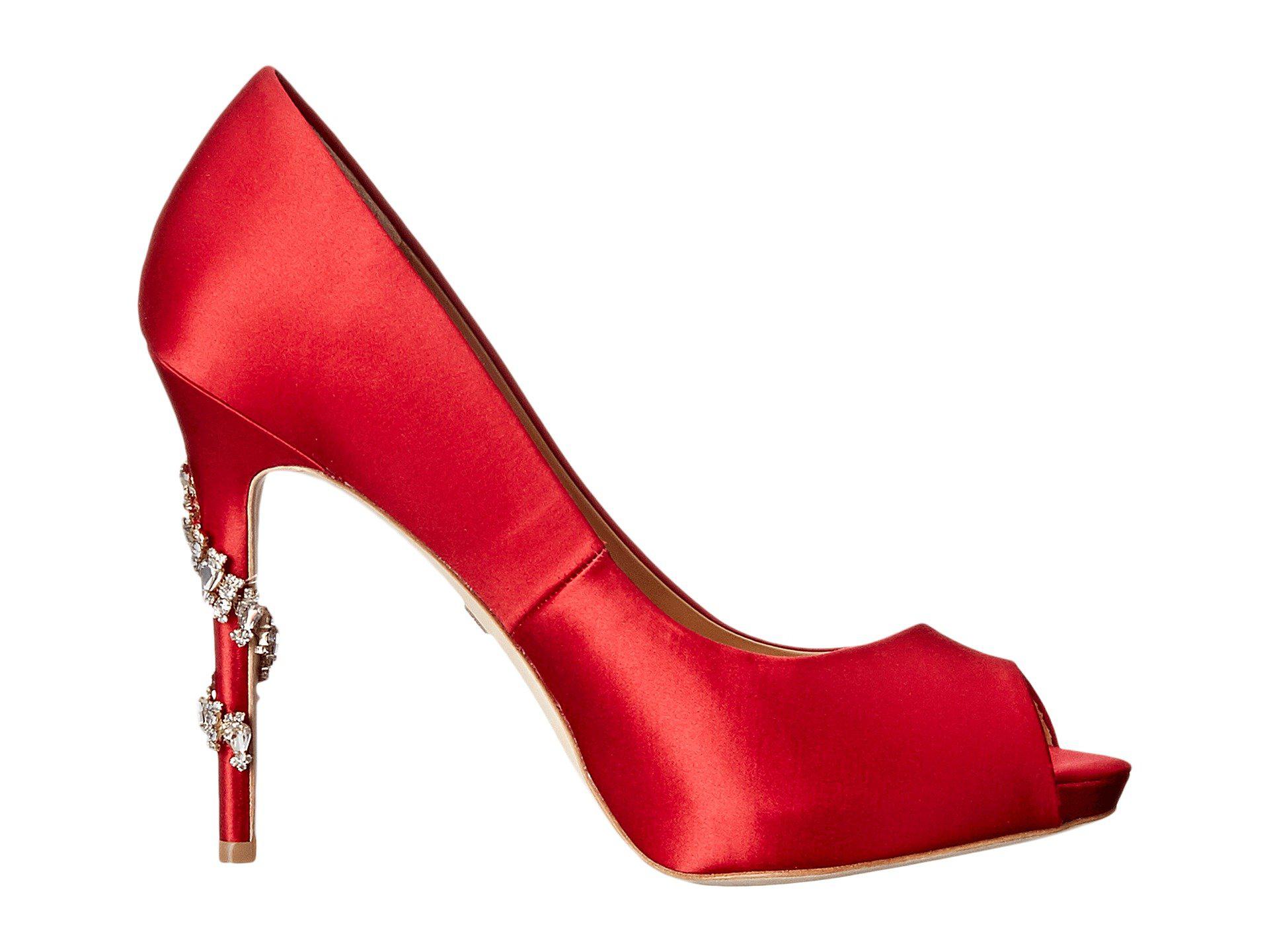 Lyst - Badgley Mischka Royal (red Satin) High Heels in Red