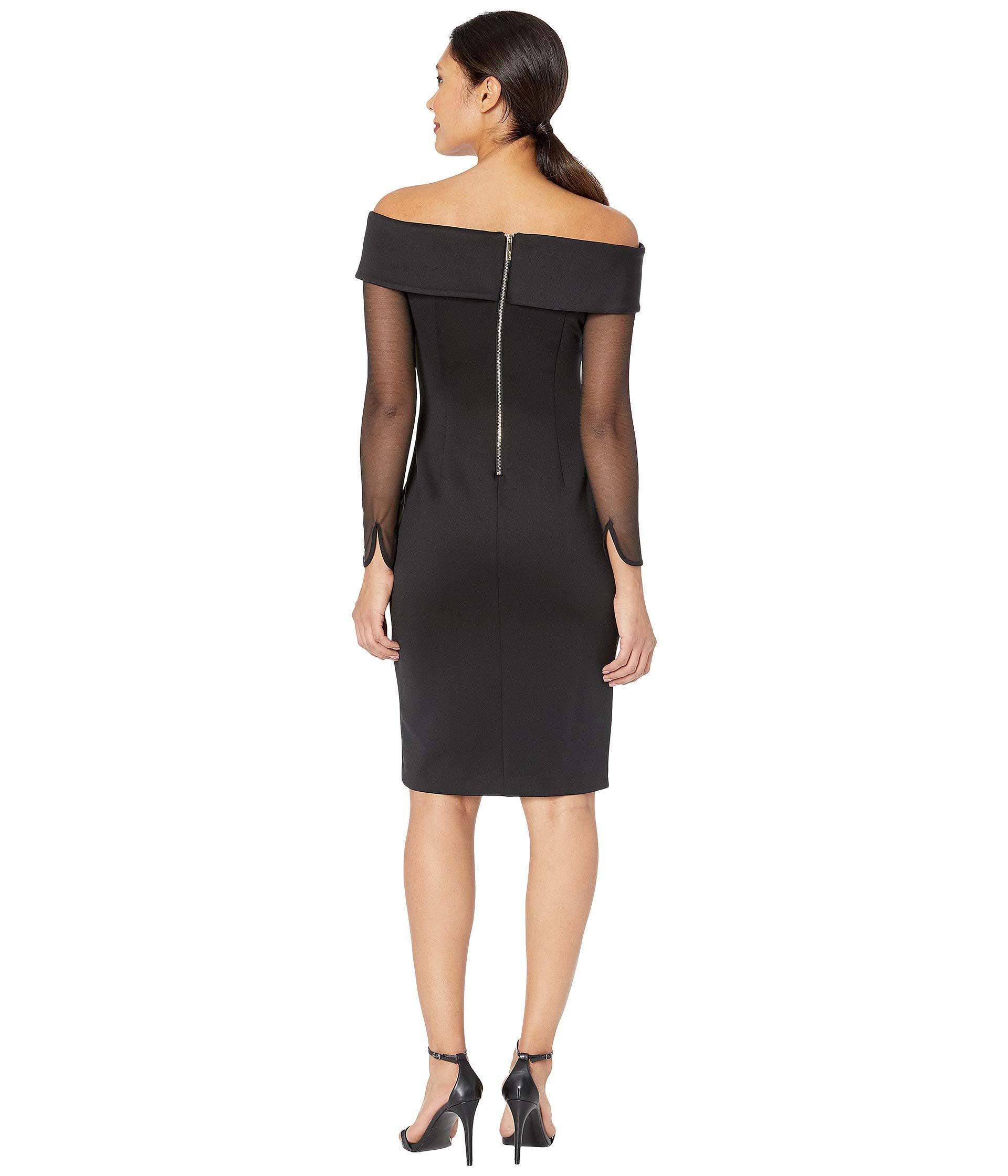 calvin klein off the shoulder gown