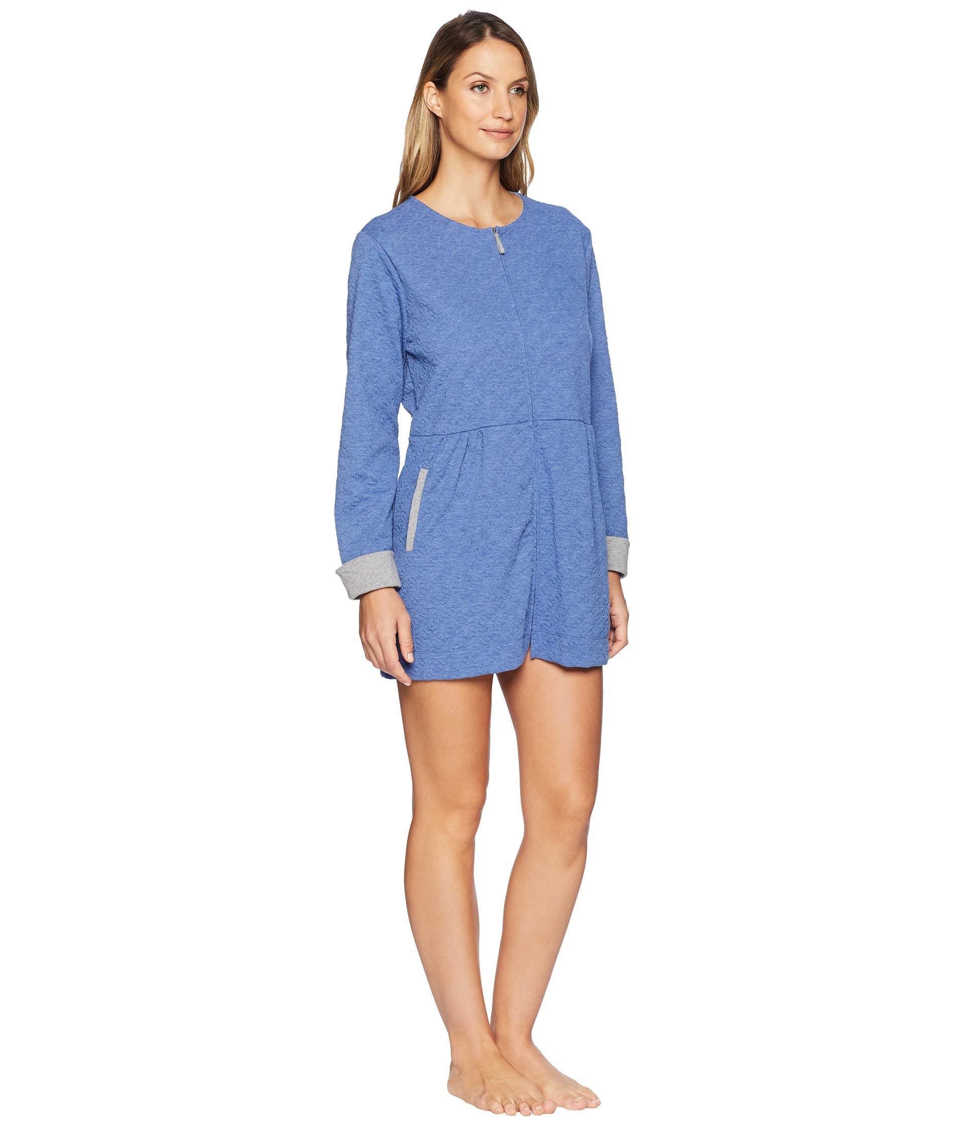 Lyst Carole Hochman Short Zip Robe (heather Blue) Women's Robe in Blue