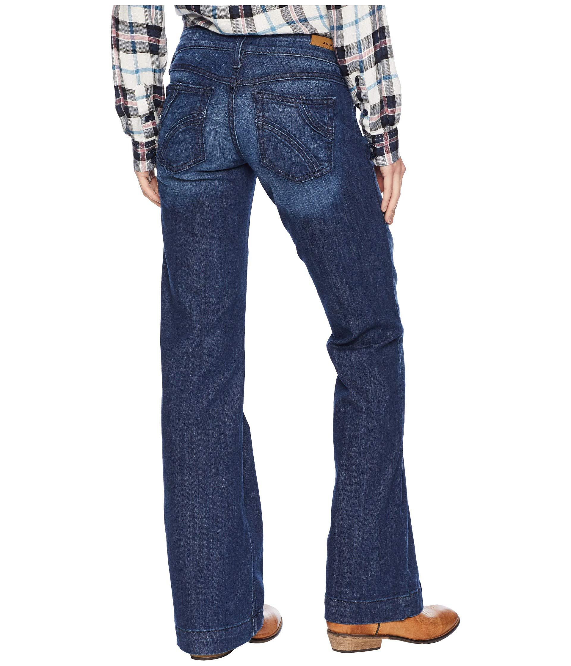 Ariat Denim Trouser Half Moon Jeans In Chill Blue Lyst