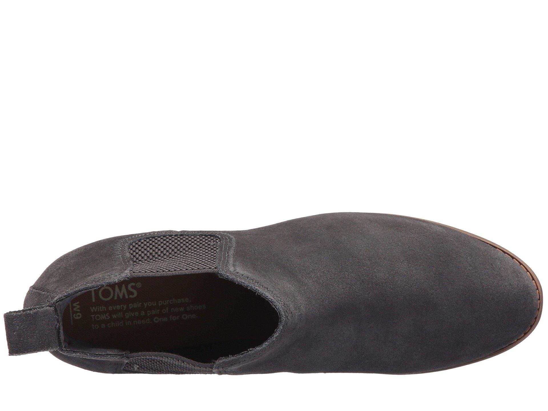 Toms Ella Forged Iron Grey Suede Women S Pull On Boots In Gray Lyst View Fullscreen