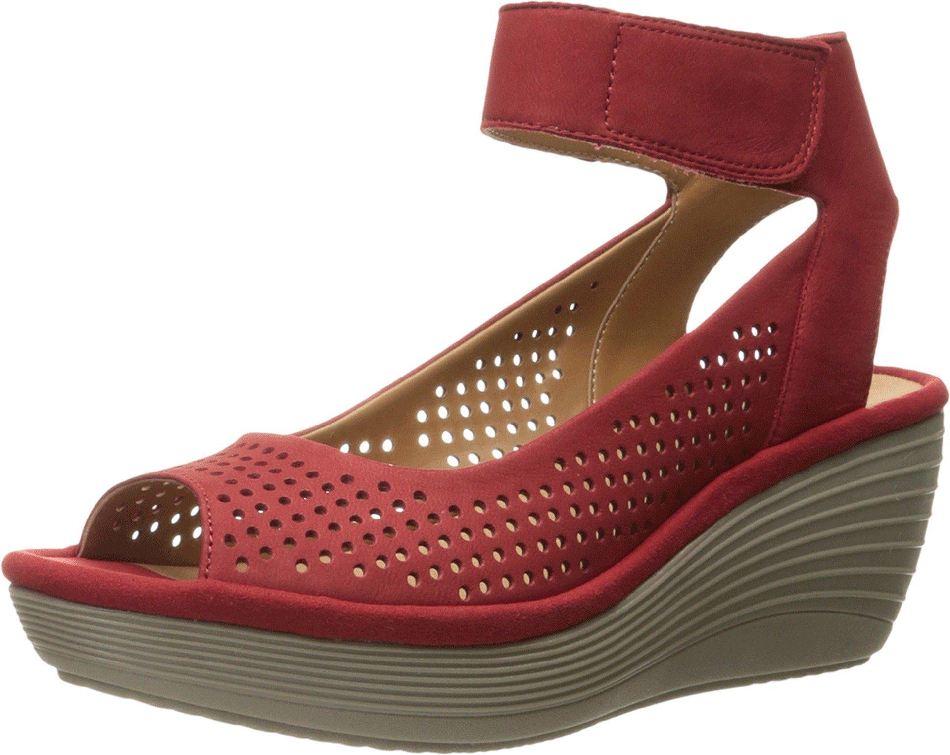 Lyst - Clarks Reedly Salene Wedge Sandal in Red