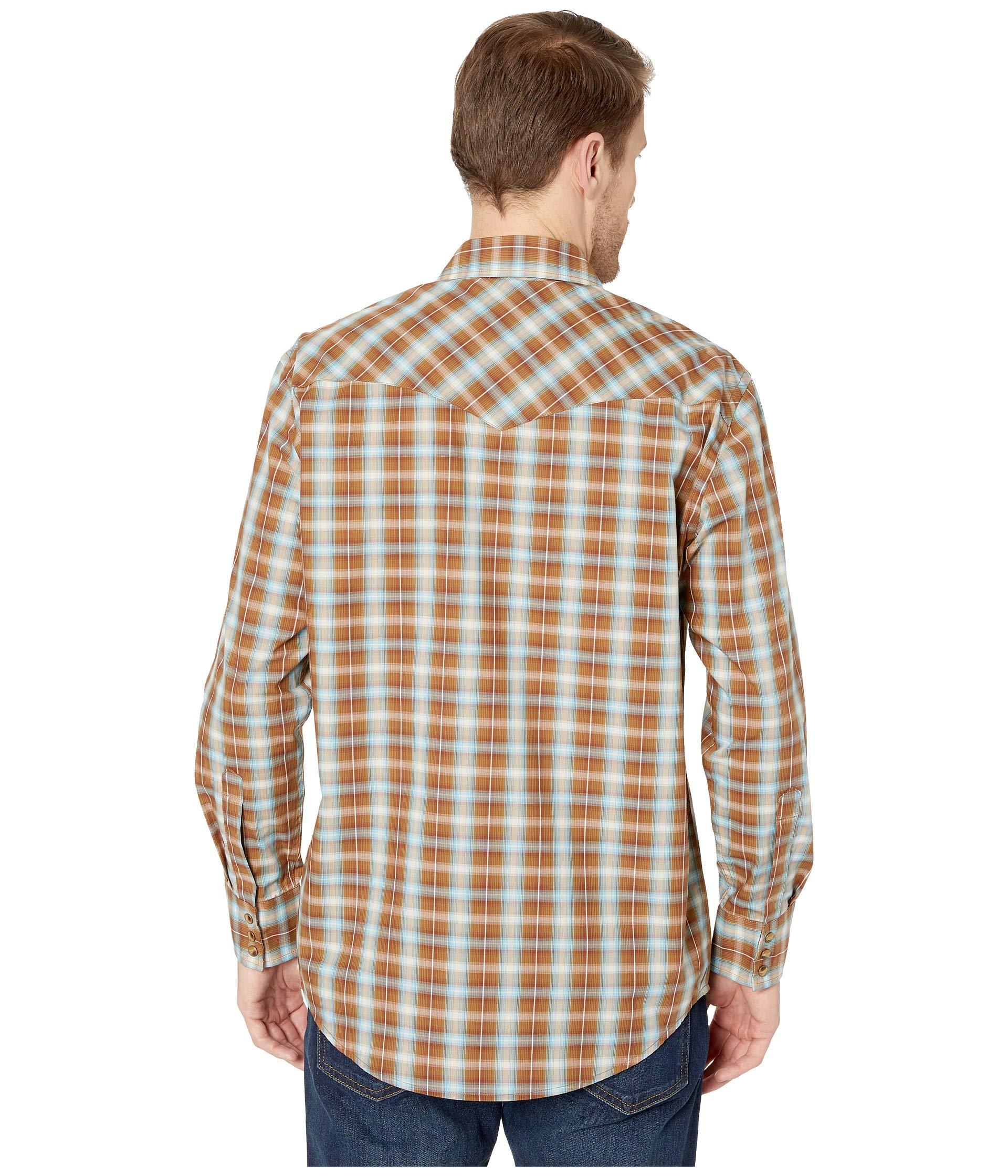 Lyst - Pendleton Long Sleeve Frontier Shirt (brown/turquoise Plaid) Men ...